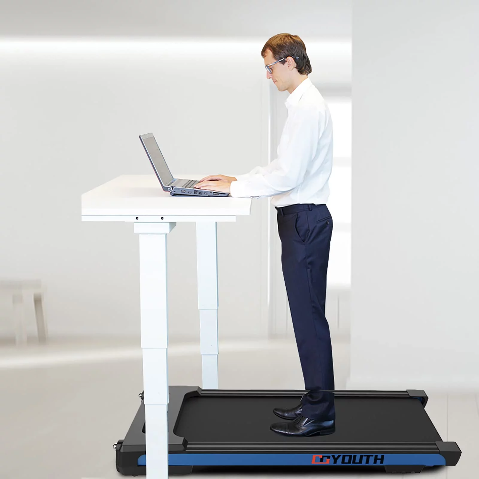 GOYOUTH Under Desk Treadmill Electric Walking Jogging Exercise Machine for Home/Office Use - Womvr