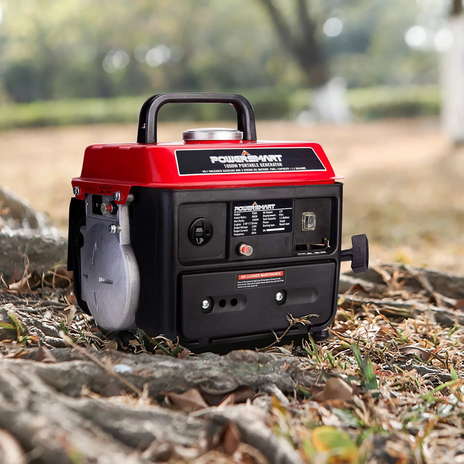 PowerSmart 1200W Portable Generator, Inverter Generator, Gasoline Powered Portable Generator, Low Noise - Womvr