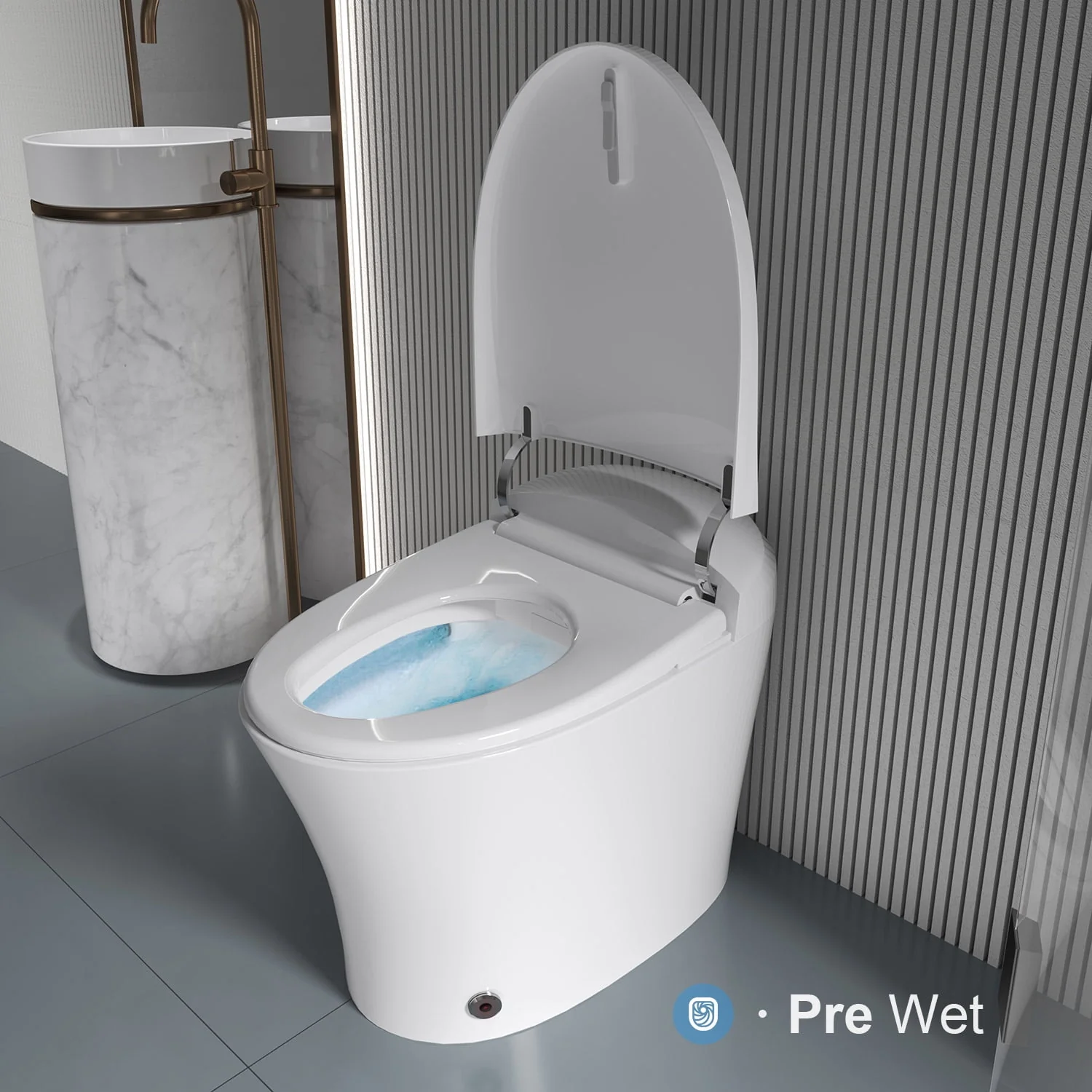 Horow Smart Toilet with Heated Seat, Automatic Power Flush Tankless,Ceramic One Piece Toilets for Bathroom - Womvr