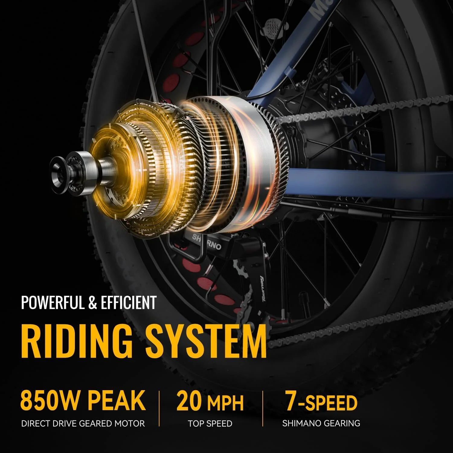 Heybike Mars Electric Bike for Adults with 500W Motor, 600WH Removable Battery, Foldable 20