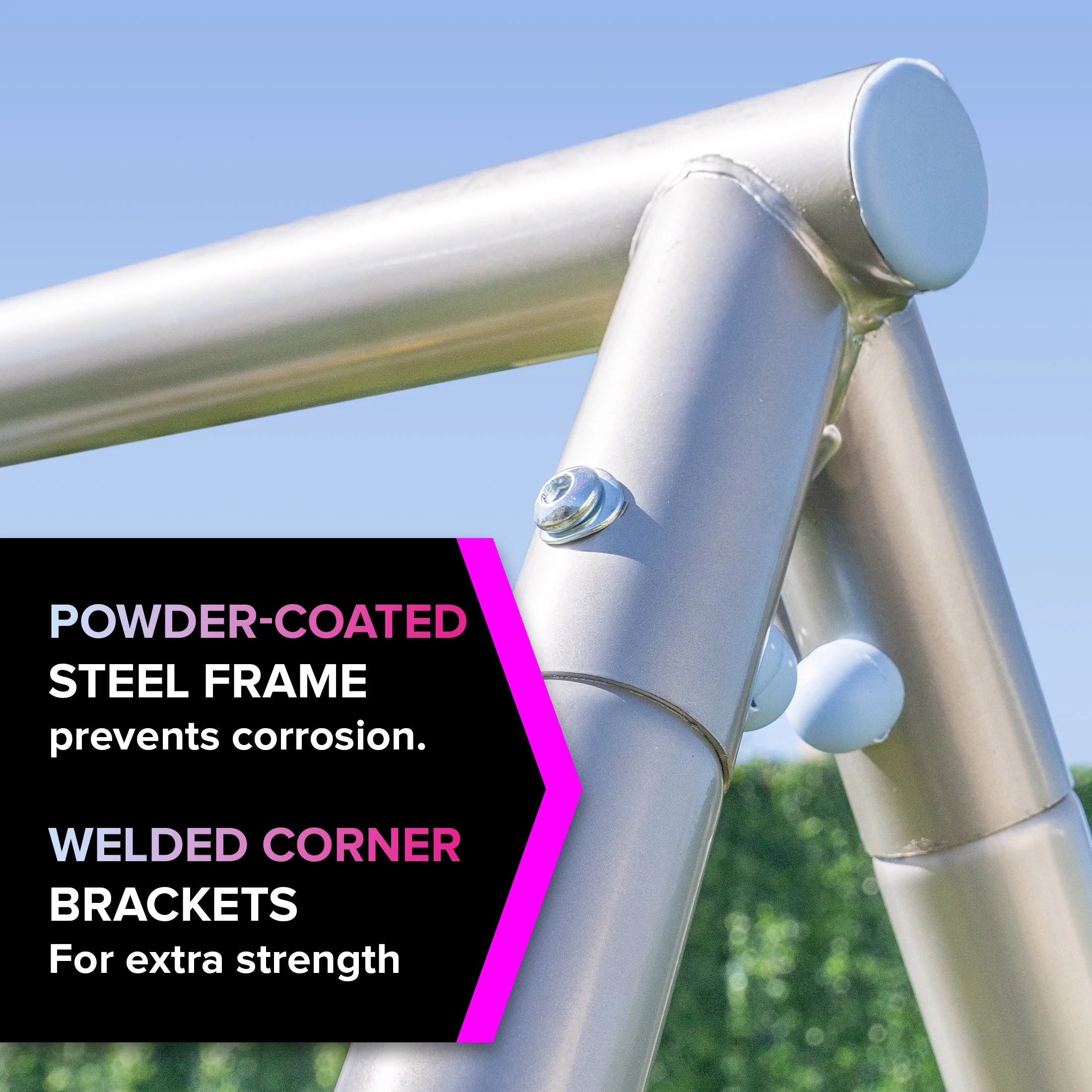 Sportspower Comet Metal Swing Set with LED Light up Saucer Swing, 2 Swings, and Lifetime Warranty on Blow Molded Slide - Womvr