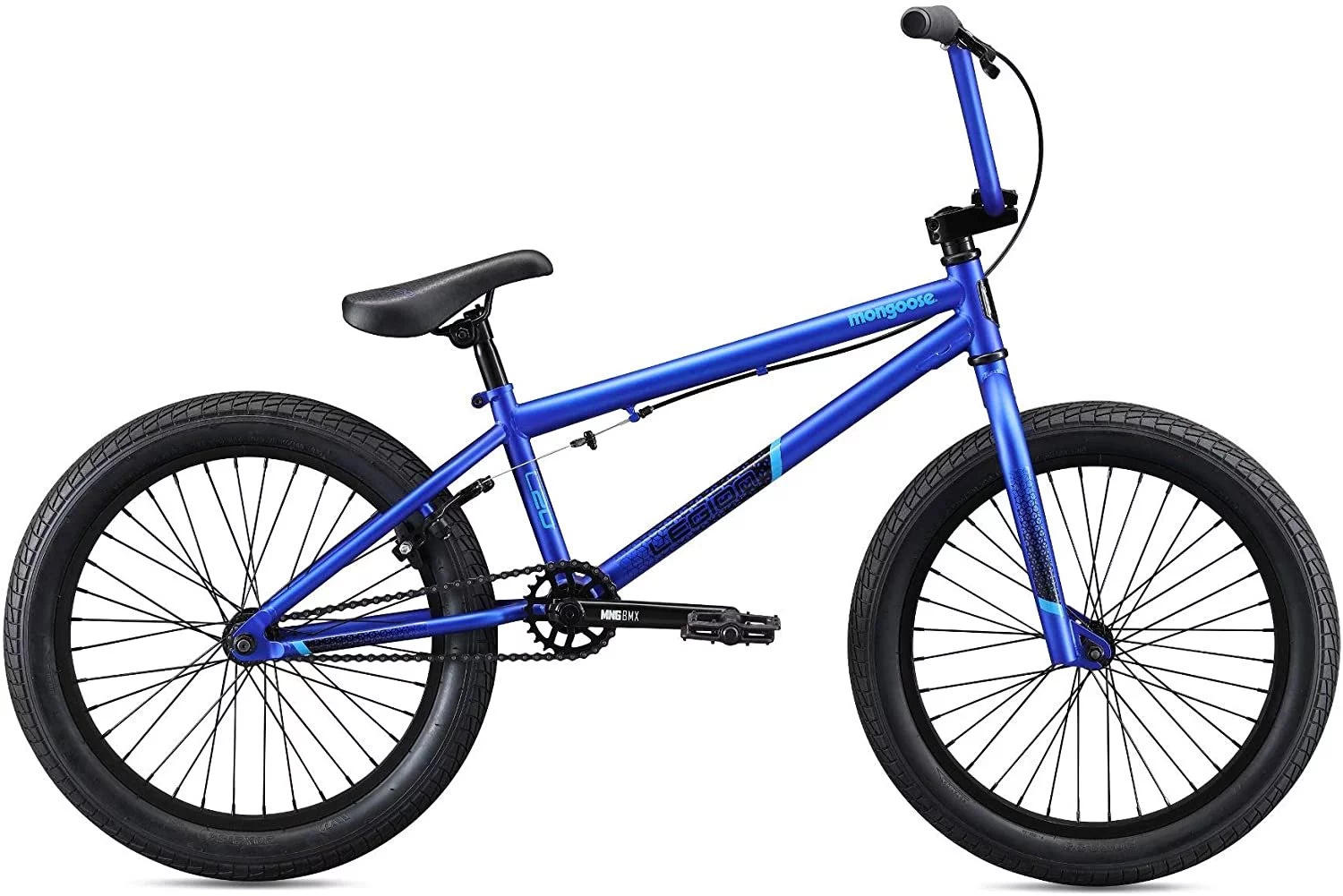 Mongoose Legion L20 Freestyle BMX Bike Line for Beginner-Level to Advanced Riders, Steel Frame, 20-Inch Wheels, Black - Womvr