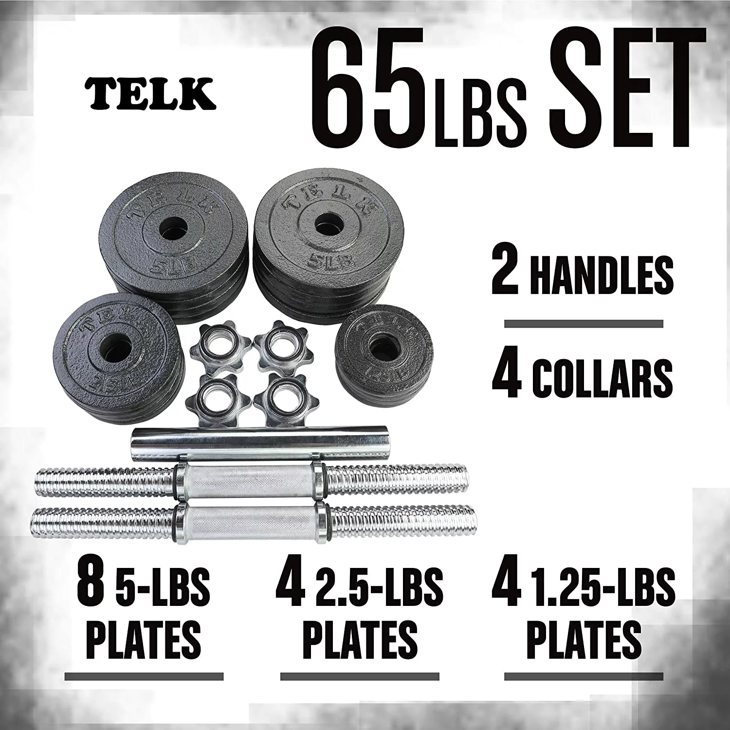 Telk Fitness Adjustable Dumbbells 45 Lbs., Hand Weights for Home Gym - Womvr