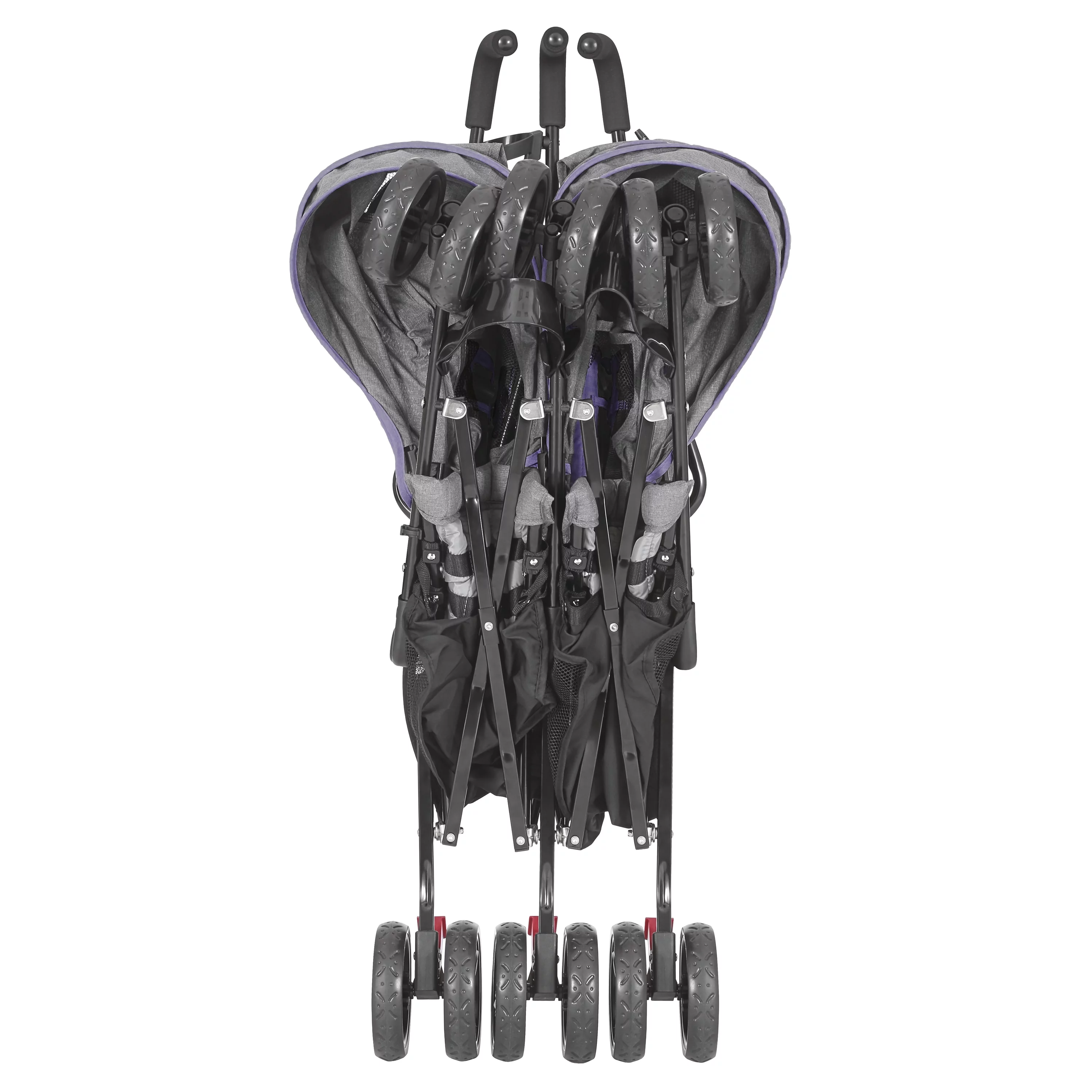 Dream On Me Vo o Twin Umbrella Stroller in Gray, Lightweight Double Stroller for Infant & Toddler, Compact Easy Fold, Large Storage Basket, Large and Adjustable Canopy - Womvr