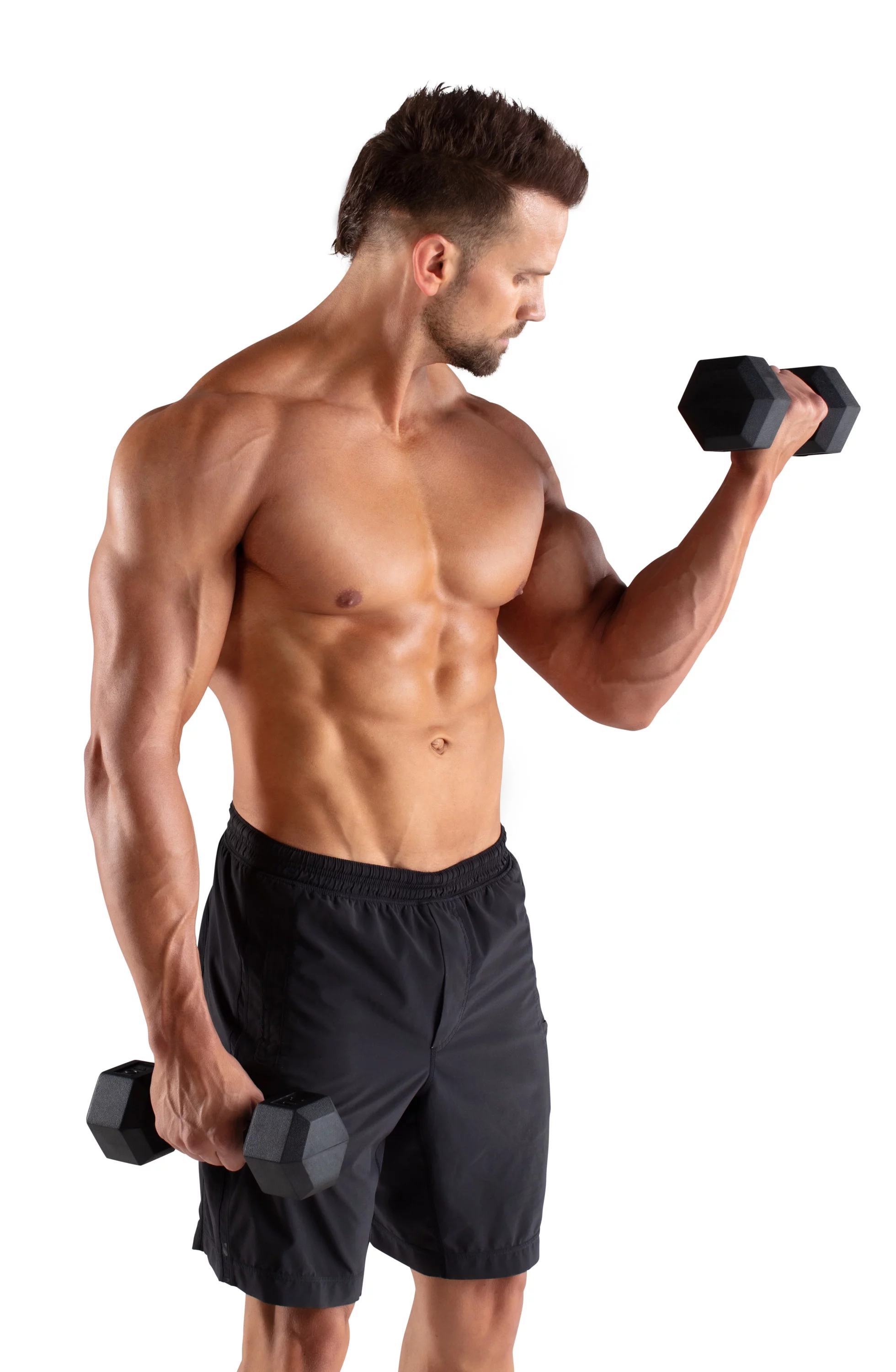 Weider Rubber Hex Dumbbell, 45 lbs - Sold Individually - Womvr