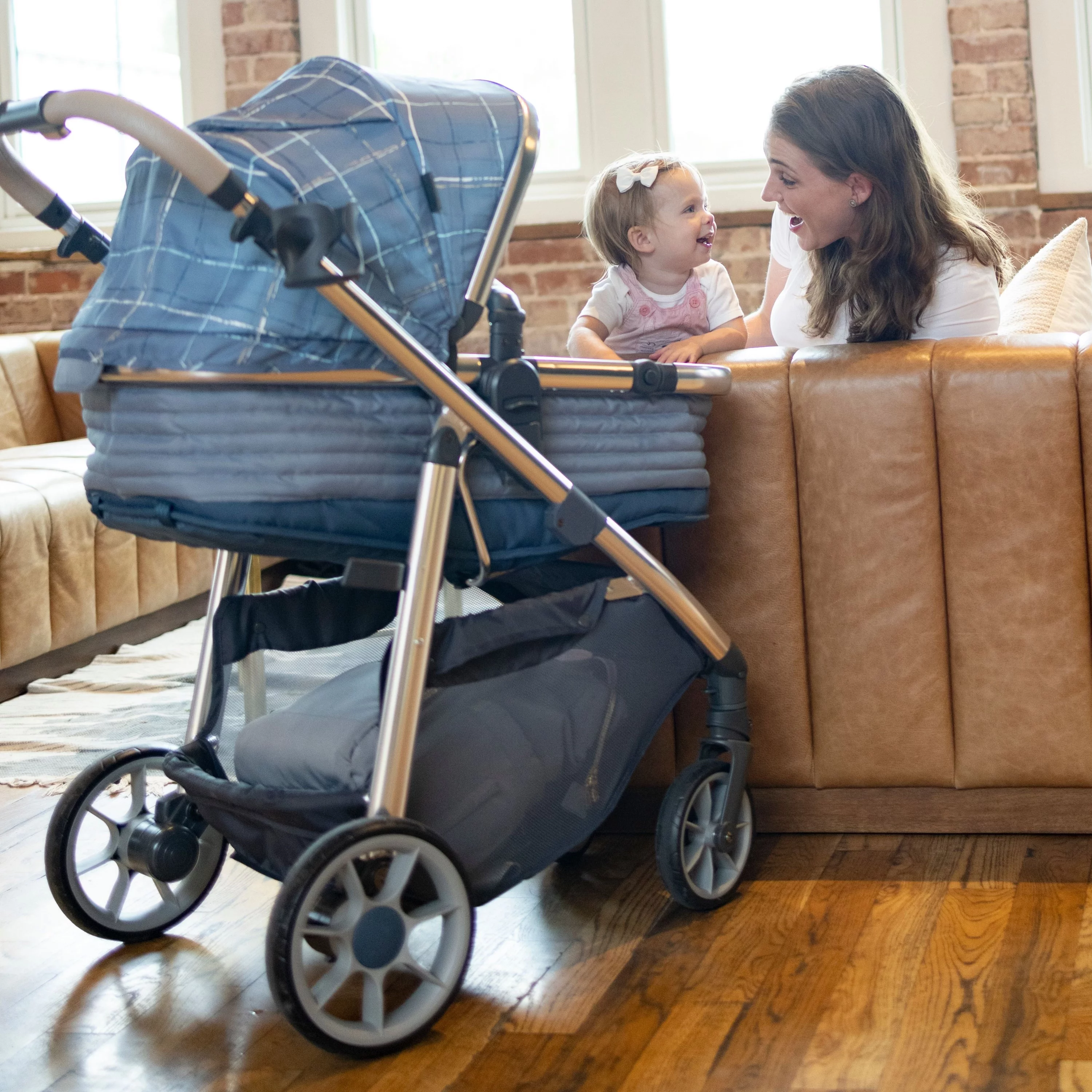 Monbebe 6-in-1 Modular Travel System, Plaid - Womvr