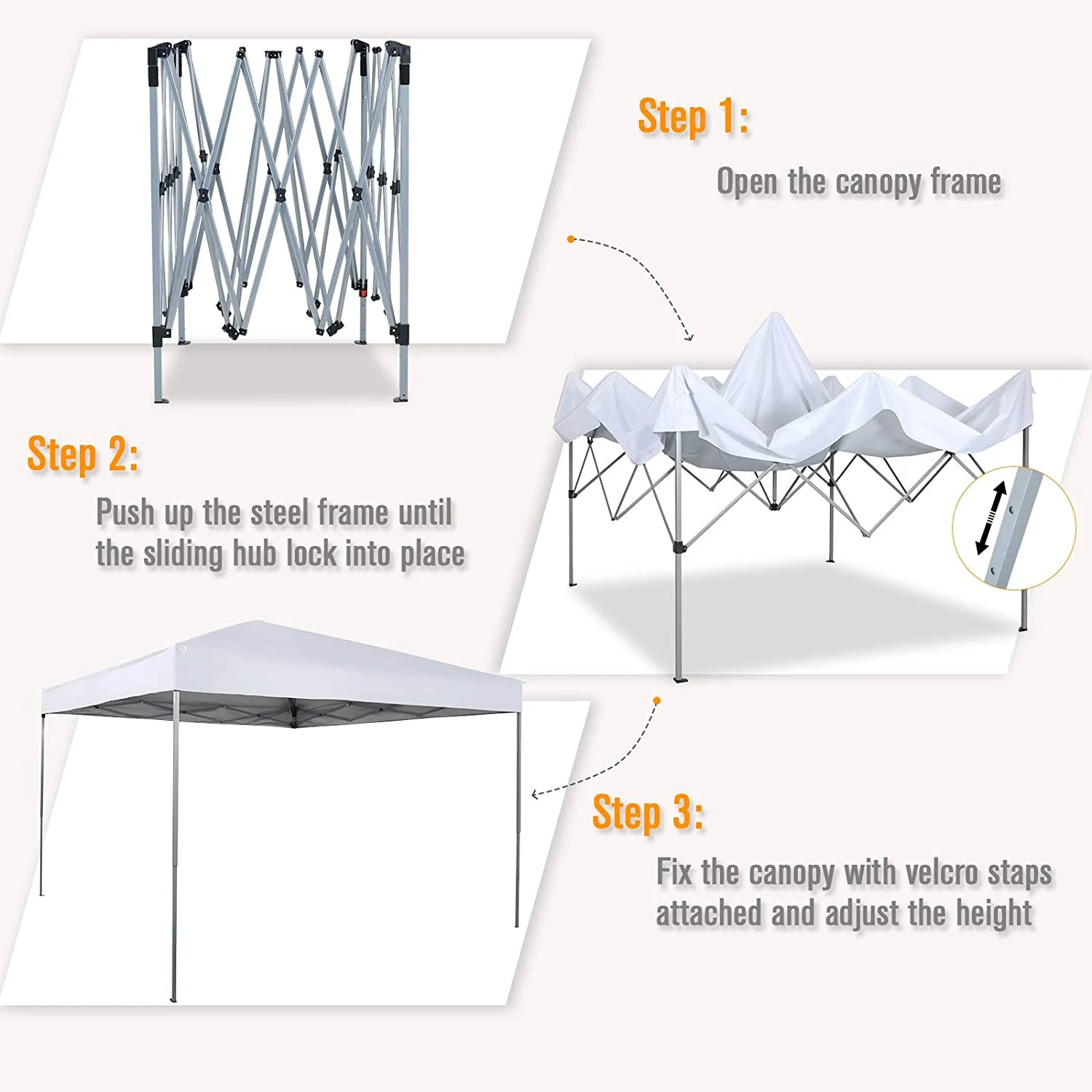 SUGIFT Durable Ez Pop-up Canopy Tent with Bag (10x10, White) - Womvr