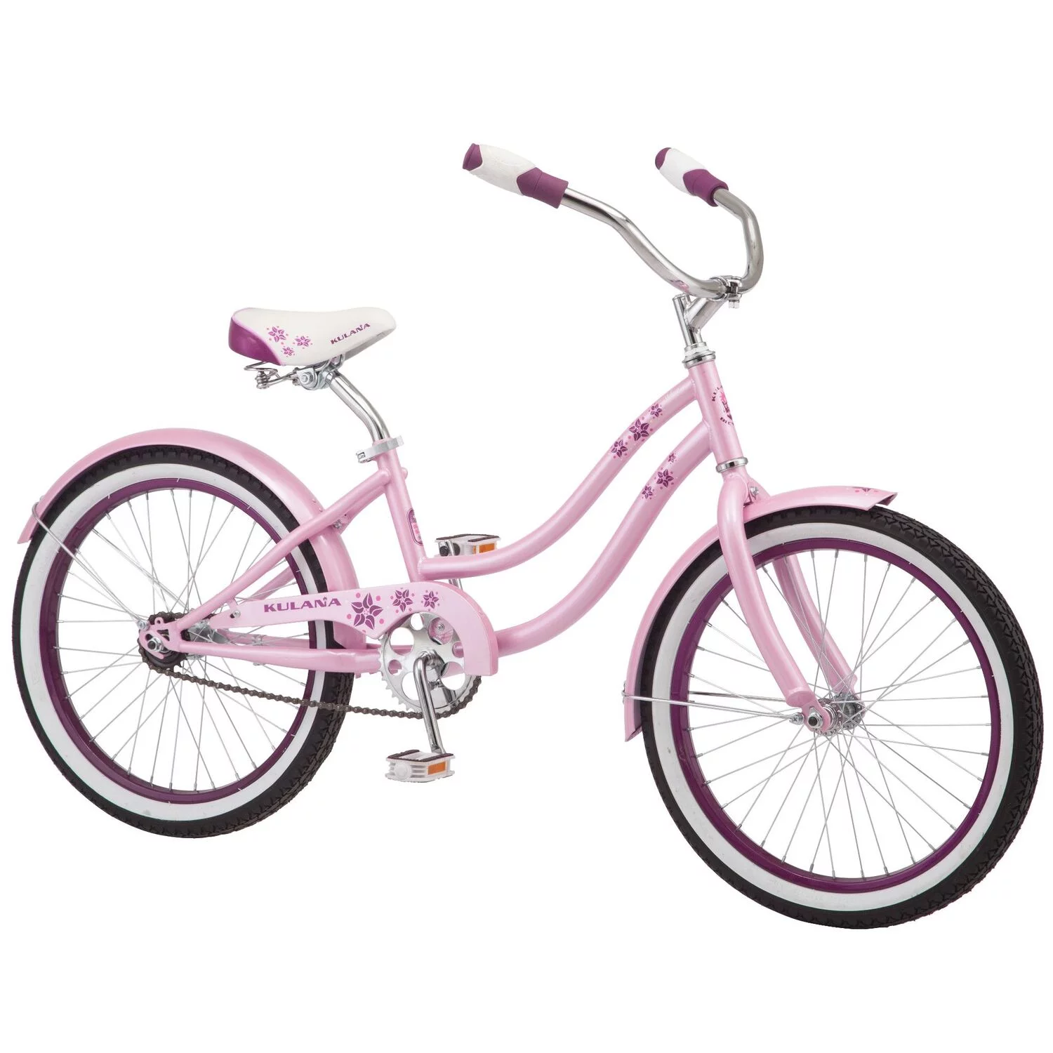 Kulana Makana Cruiser Bike, 20-Inch Wheels, Single Speed, Pink - Womvr