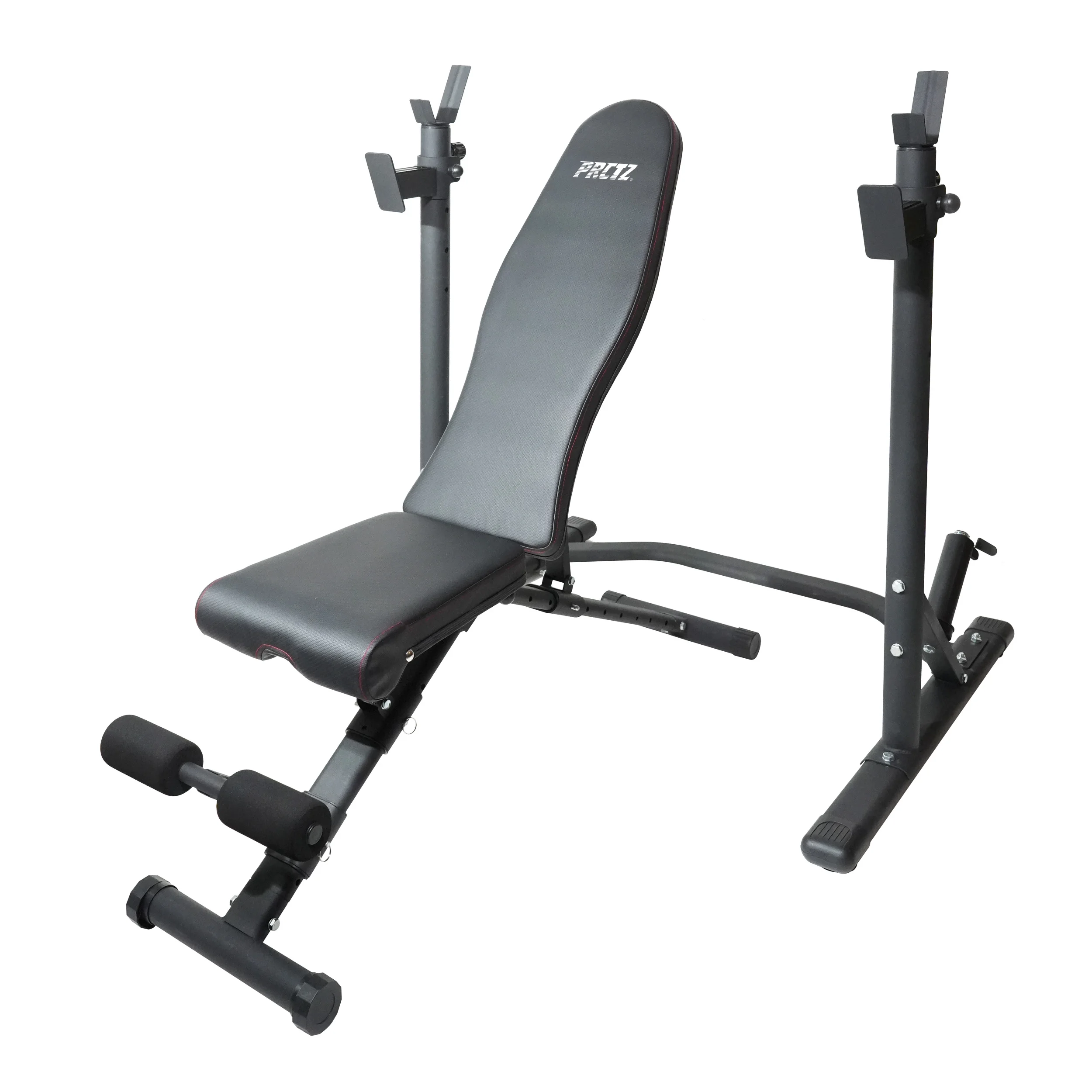 PRCTZ Two-Piece Olympic Weight Bench with Squat Rack, Foldable FID Bench, and Weight Storage - Womvr