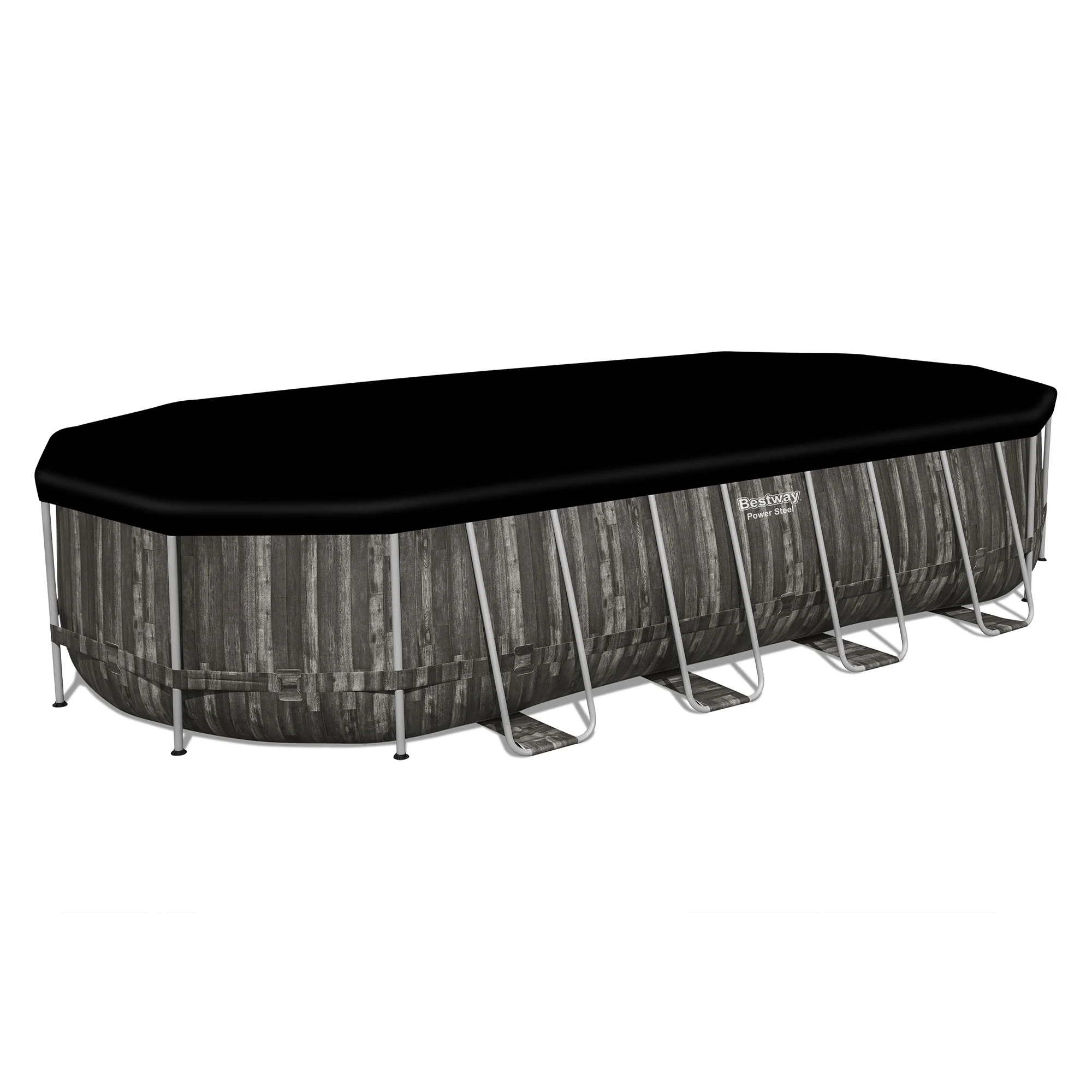 Bestway Power Steel 24' x 12' x 52�� Oval Above Ground Swimming Pool Set - Womvr