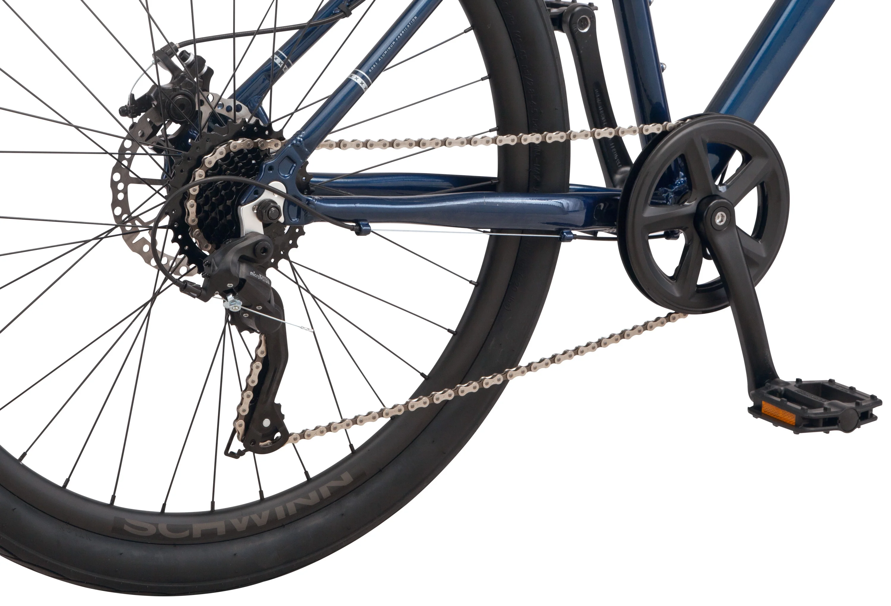 Schwinn Junction 27.5 inch Mens Hybrid Bike, 7 Speed Adult Bicycle, Navy - Womvr