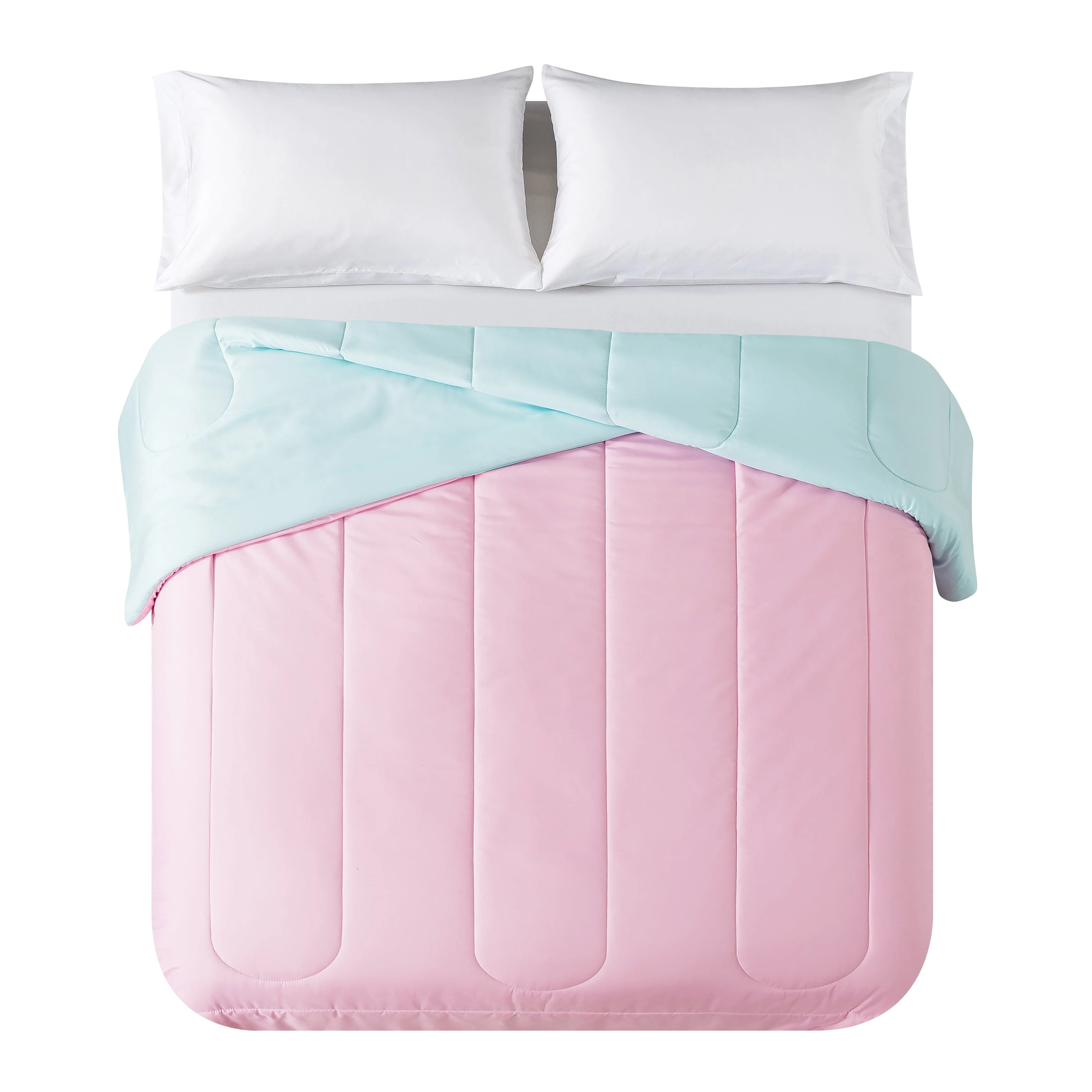 Mainstays Reversible Microfiber Comforter, Navy, Twin/Twin XL, Adult, Unisex - Womvr