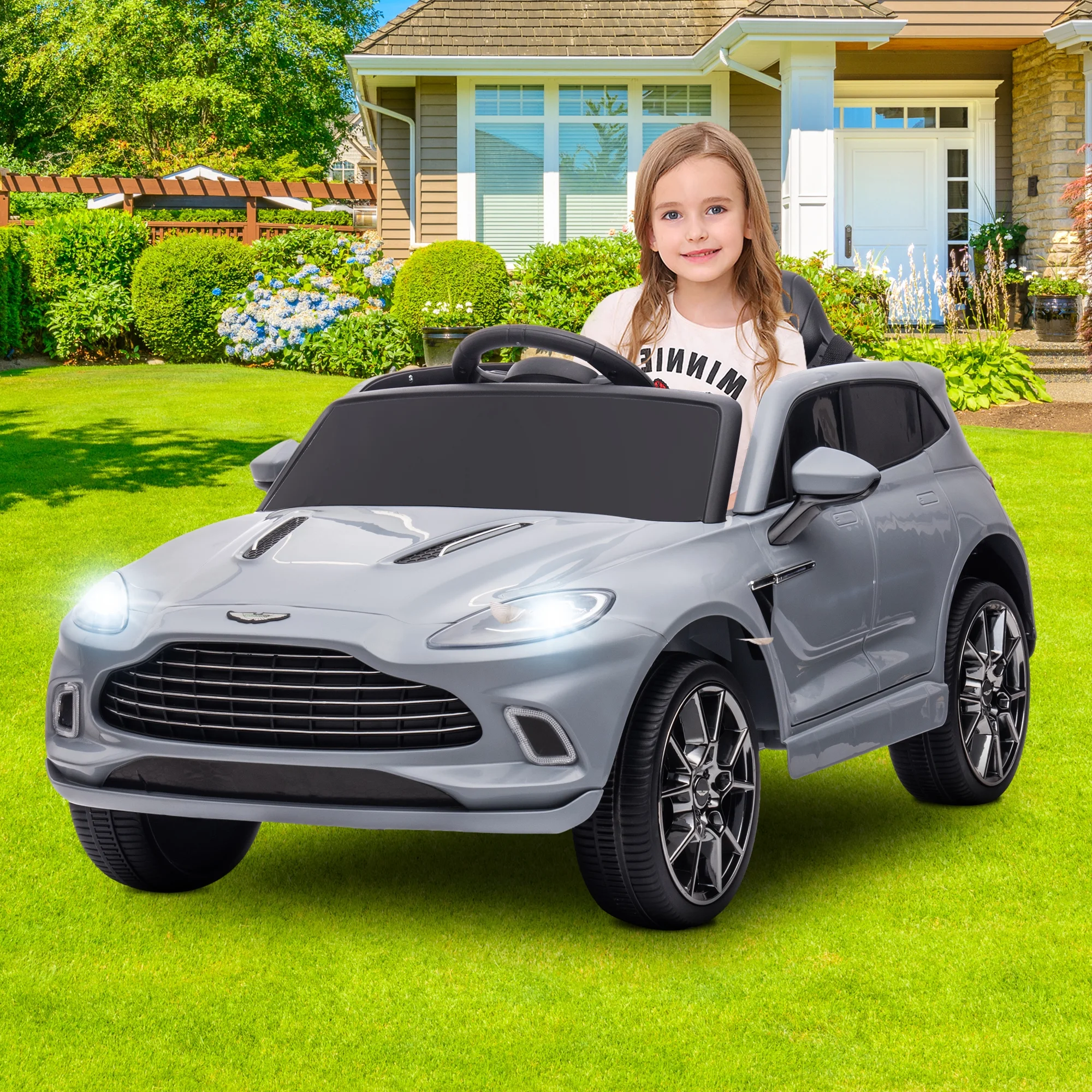 12V Ride on Car for Girls and Boys Licensed Mercedes Benz Electric Vehicle, MP3, Bluetooth, Ride On Toy for 3-5 Years Old, Red - Womvr