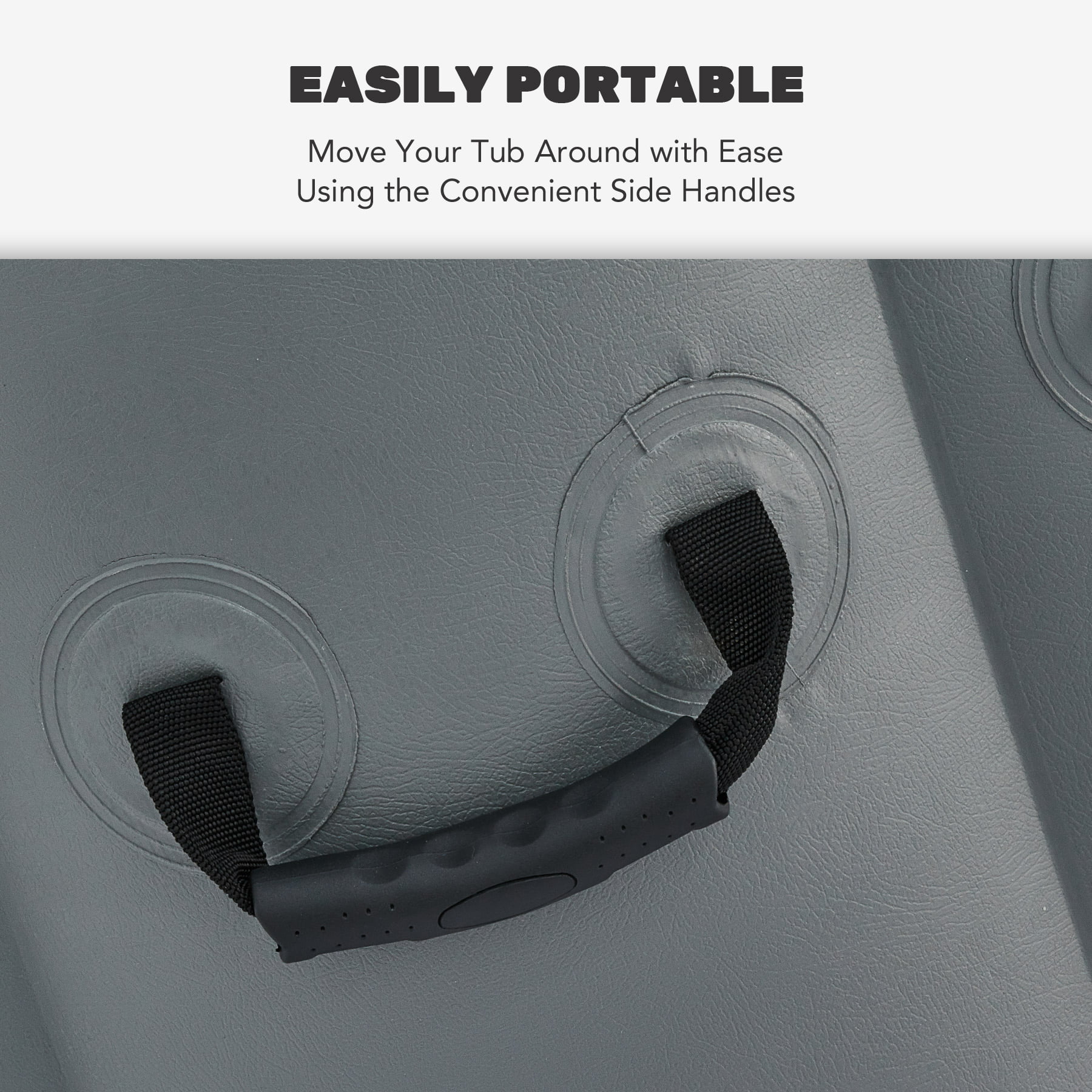 CO-Z 6 Person 7ft Inflatable Hot Tub Pool with Massage Jets and All Accessories Gray - Womvr