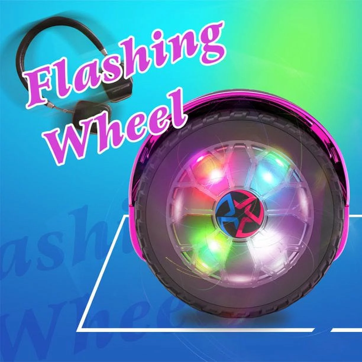 Hoverstar ul2272 Hoverboard All-Terrain LED Flash Wide All Terrian Wheel, Blue - Womvr