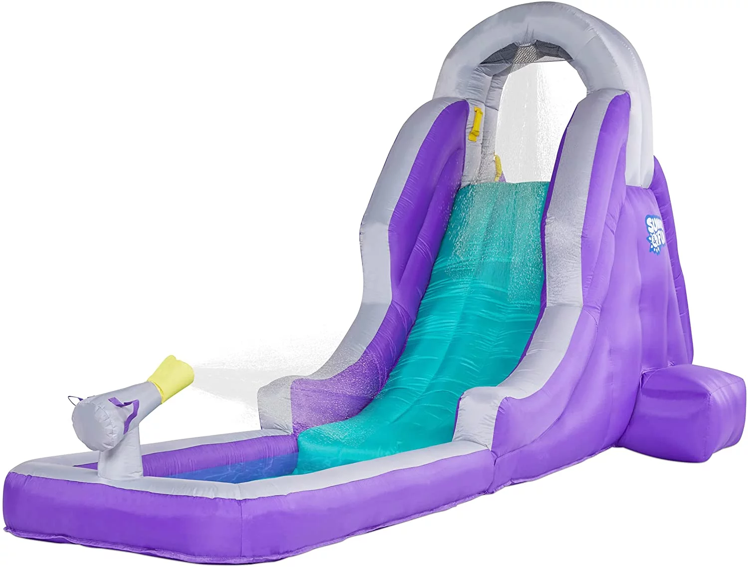 Sunny & Fun Inflatable Water Slide & Blow up Pool, Kids Water Park for Backyard - Womvr