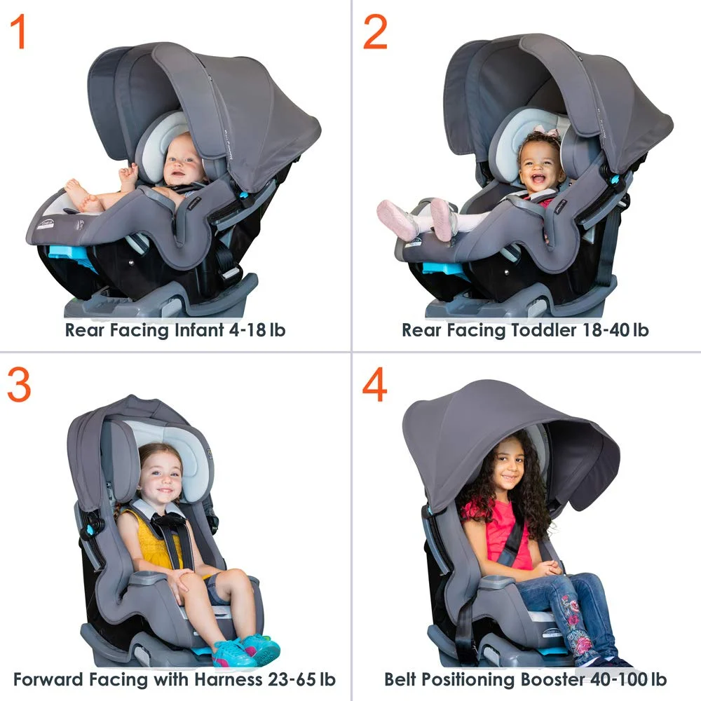 Baby Trend Cover Me 4-in-1 Convertible Car Seat - Vespa - Gray - Womvr