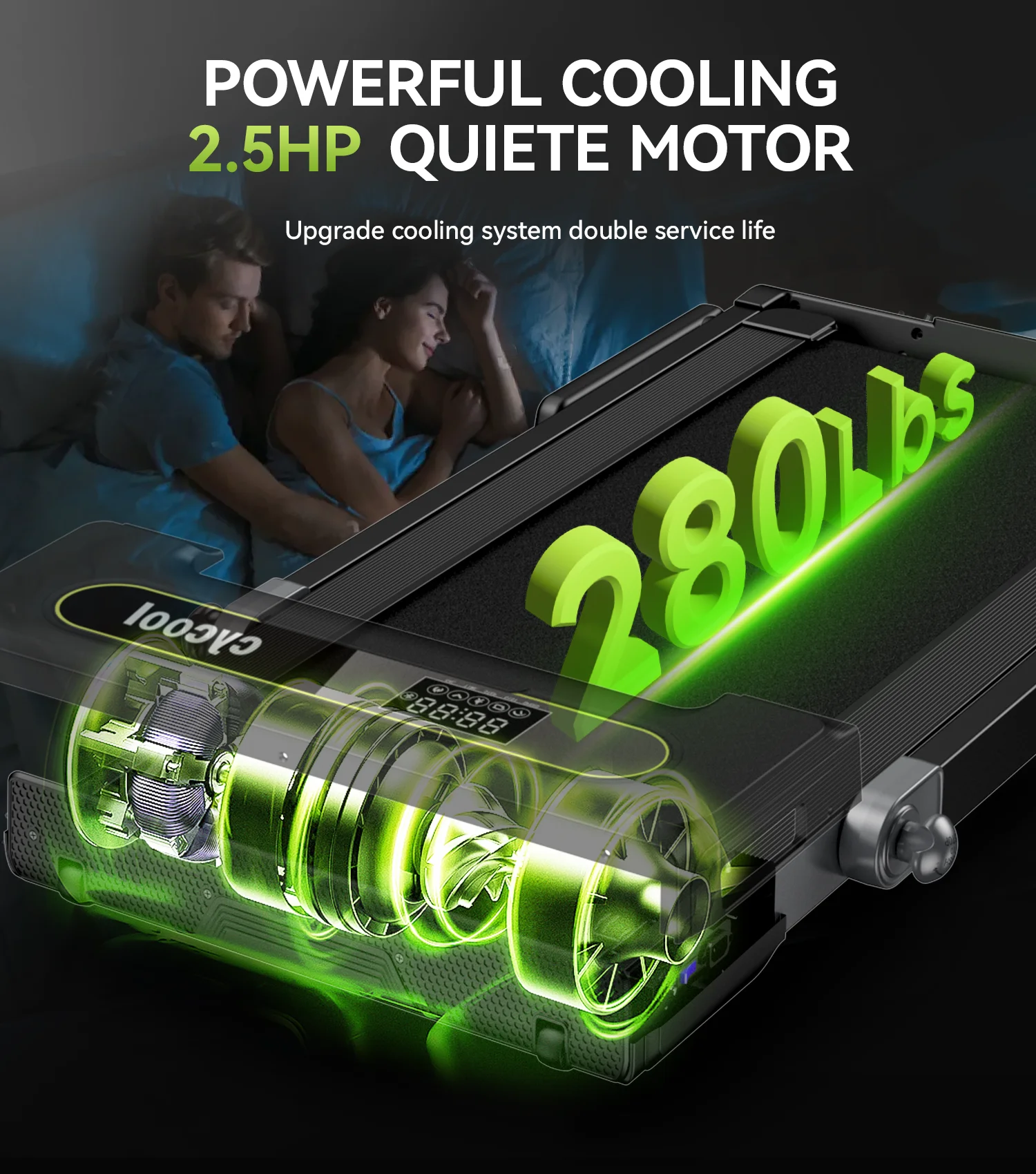 TOSSFD 2.5HP Folding Treadmill with Display Screen Electric Running Walking Machine for Home Fitness R46201 - Womvr