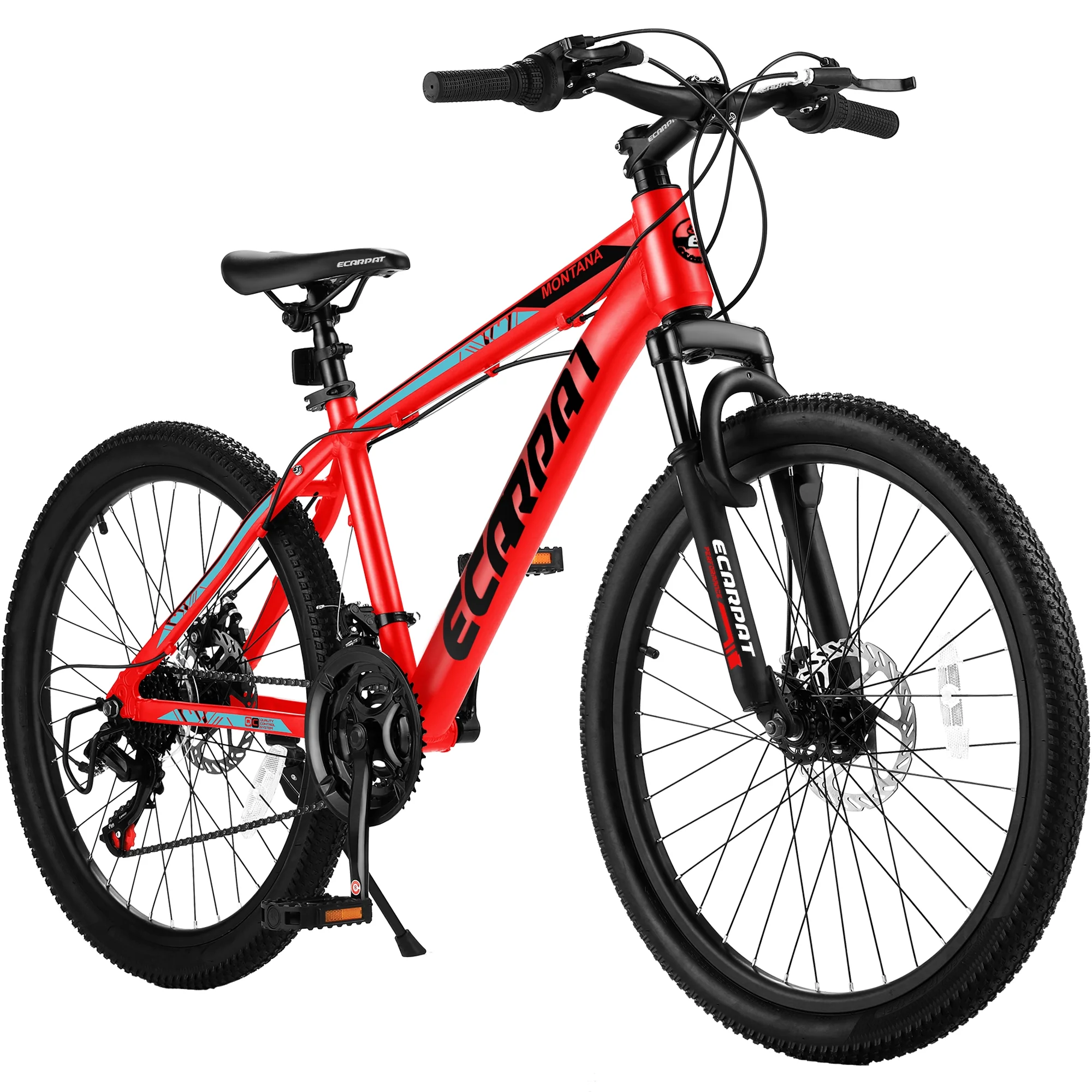24 inch Mountain Bike for Boys Girls, Aluminum Mountain Bike with Disc Brakes - Womvr