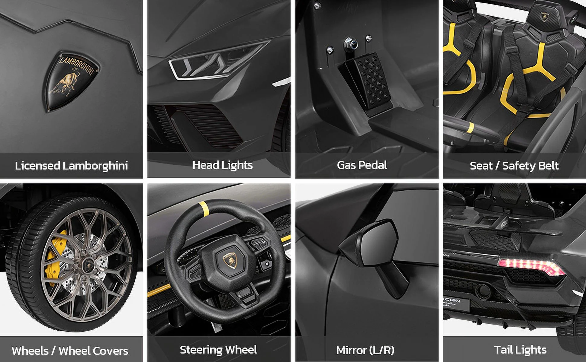 Lamborghini Huracan Ride on Car Real 2 Seater, Powered Electric Vehicle with Parent Remote, Maximum 4.0mph Ride on Toys for 3-8 Years Kids,Pink - Womvr