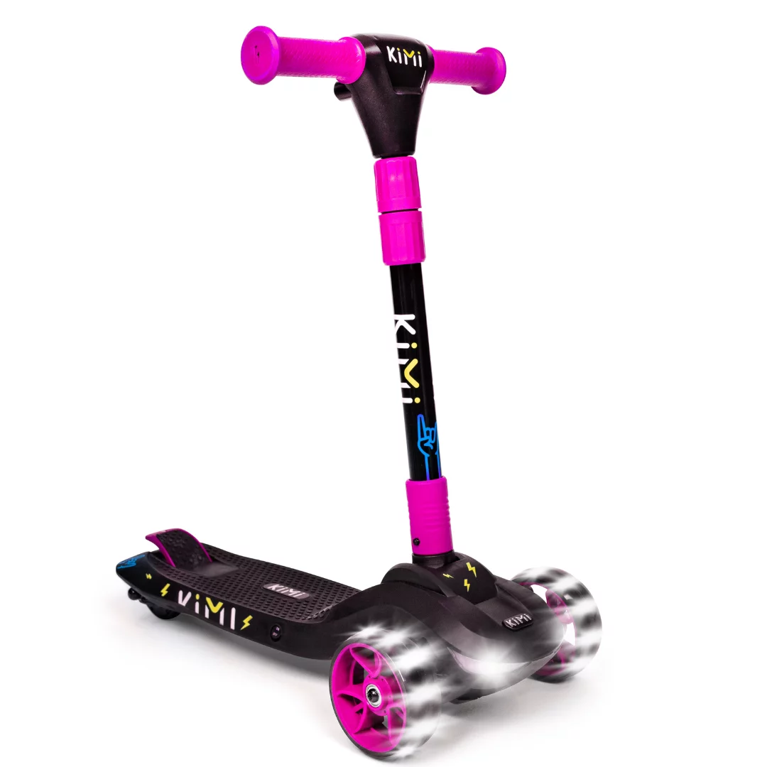 Kimi Kids 3-Wheel Electric Scooter, Ages 2-9, 5Mph, Lights, 10 Miles Range - Womvr