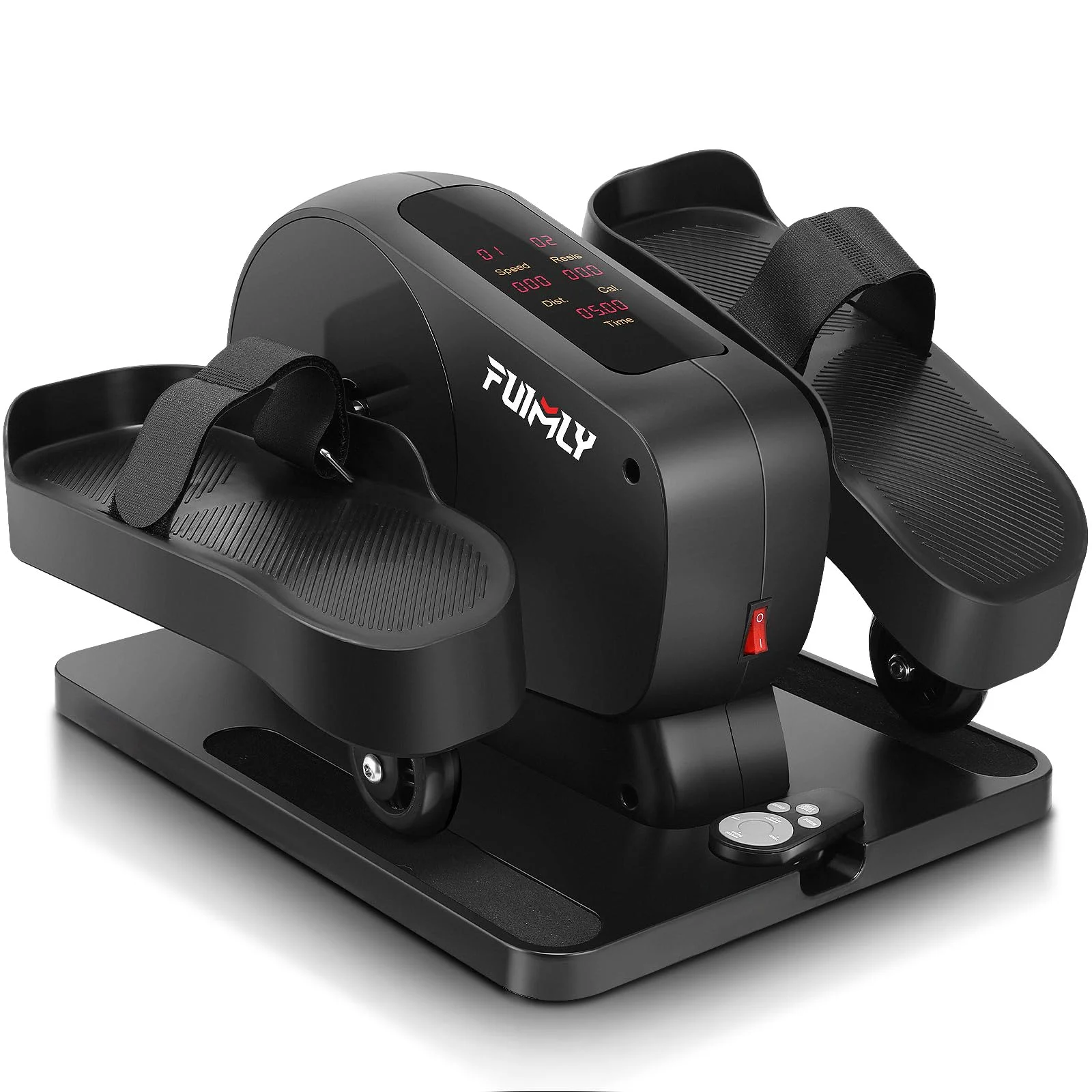 FUNMILY Under Desk Elliptical, 2 in 1 Seated Leg Exerciser for Seniors and Adults, Mini Elliptical with Display and Remote Control for Home Office Use - Womvr