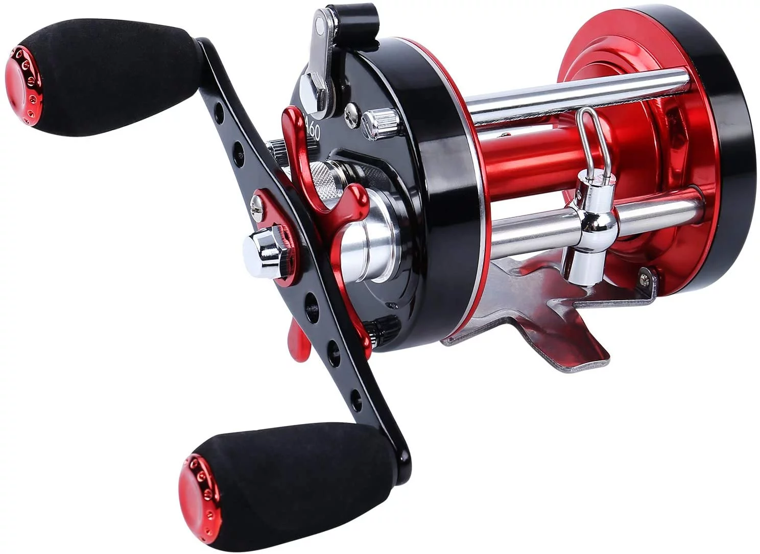 Sougayilang Round Baitcasting Reel Reinforced Metal Body EVA Left/Right Handle Conventional Fishing Reel - Womvr