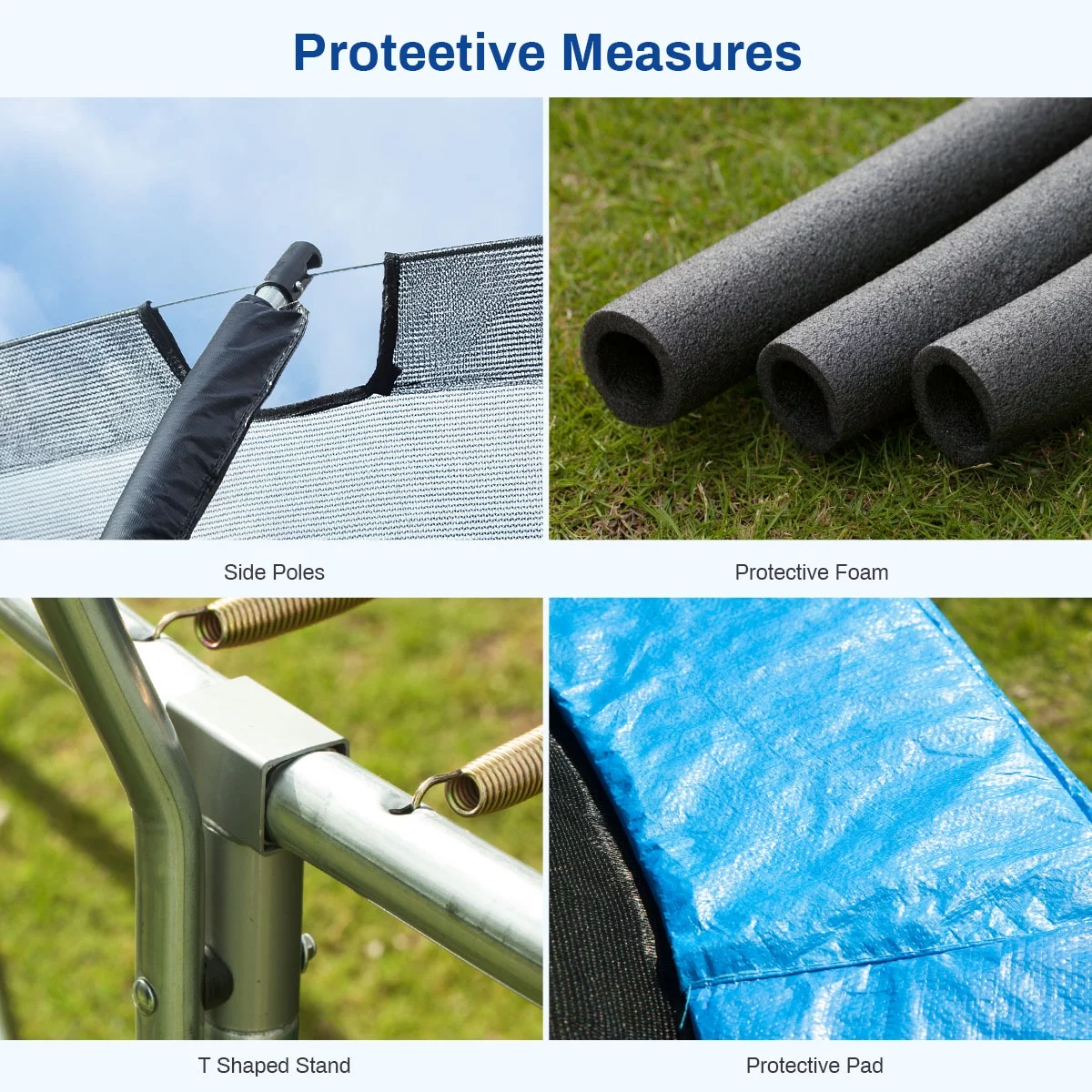 Nazhura Trampoline 12 ft with Enclosure and Basketball Hoop, 1300lbs Capacity - Womvr