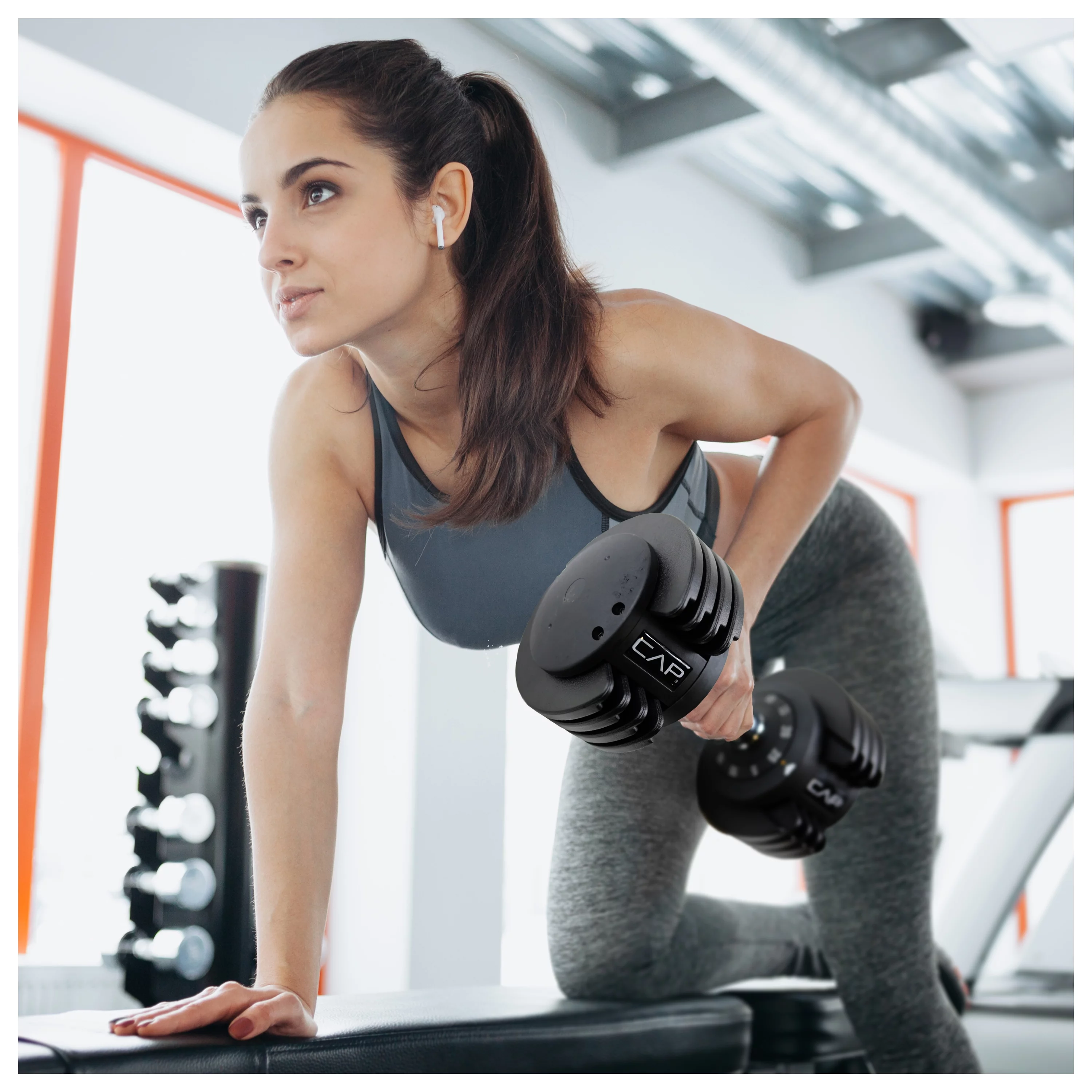 CAP Barbell 25lb. Adjustable Dumbbell, Quick Select 5-25, Single - Womvr