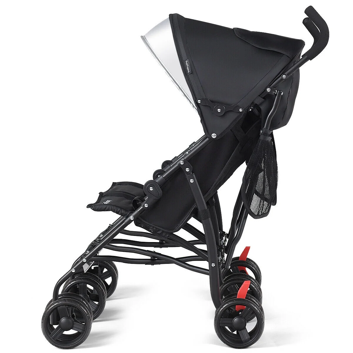 Baby-joy Foldable Twin Baby Double Stroller Kids Ultralight Umbrella Stroller Pushchair Black - Womvr