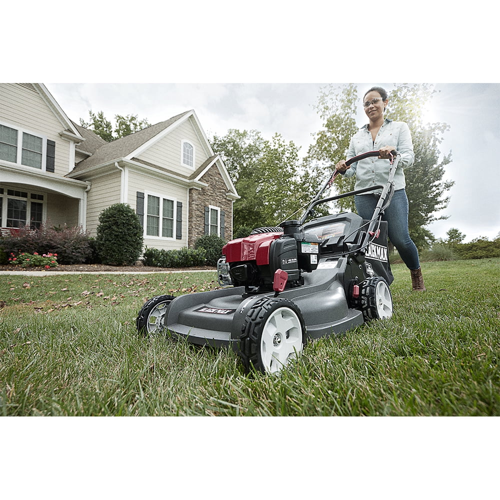 Black Max 21-Inch 150cc Self-Propelled Gas Mower with Briggs & Stratton Engine - Womvr