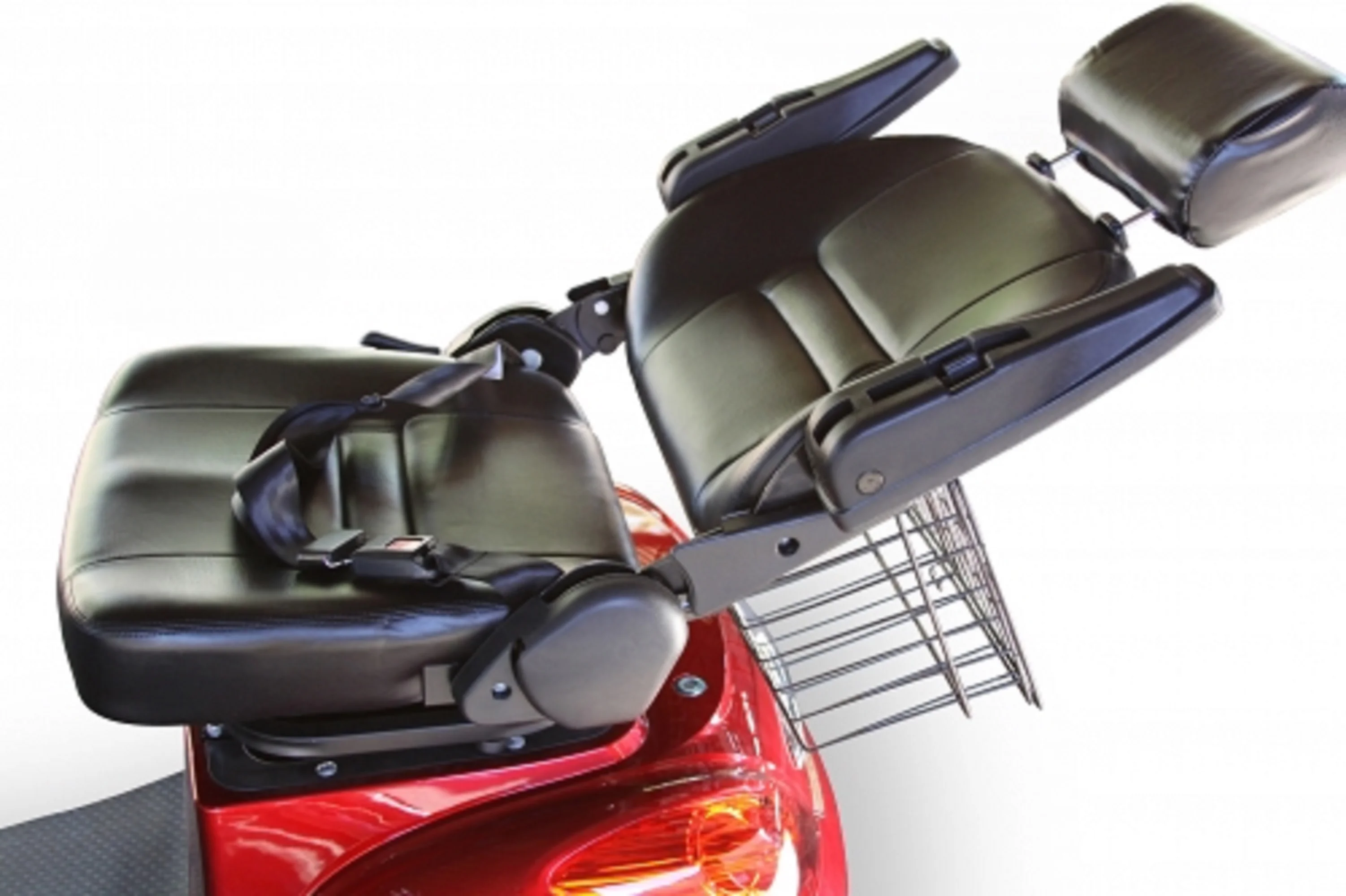 EWheels 3 Wheeled Wide Body Mobility Scooter w/ Anti Theft Alarm, Red - Womvr