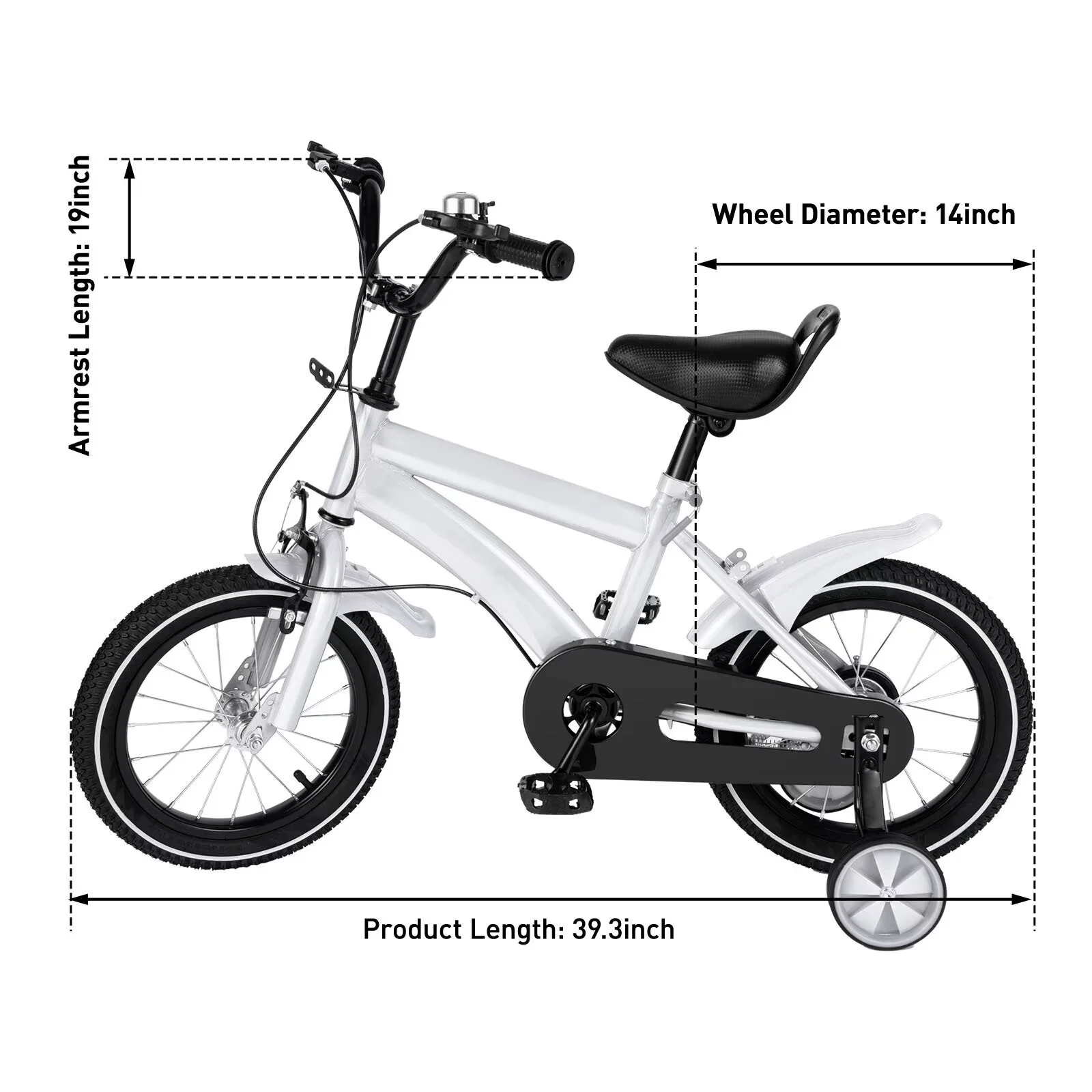 TFCFL 14 inch Kids Bike Bicycle Children Cycle Bikes Gift With With Safety Training Wheels - Womvr