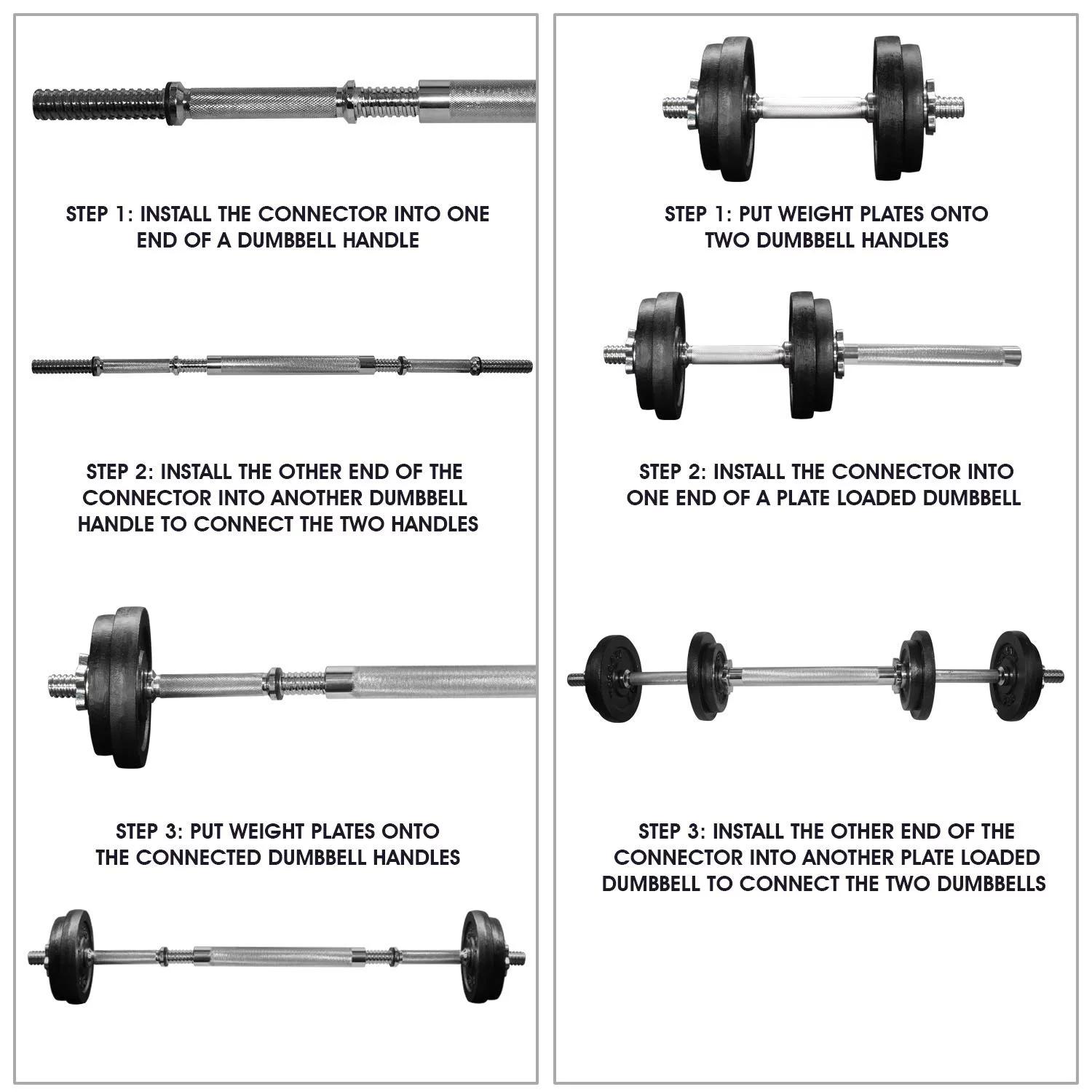 Dumbbell Adjustable 60lbs + Connector - Womvr