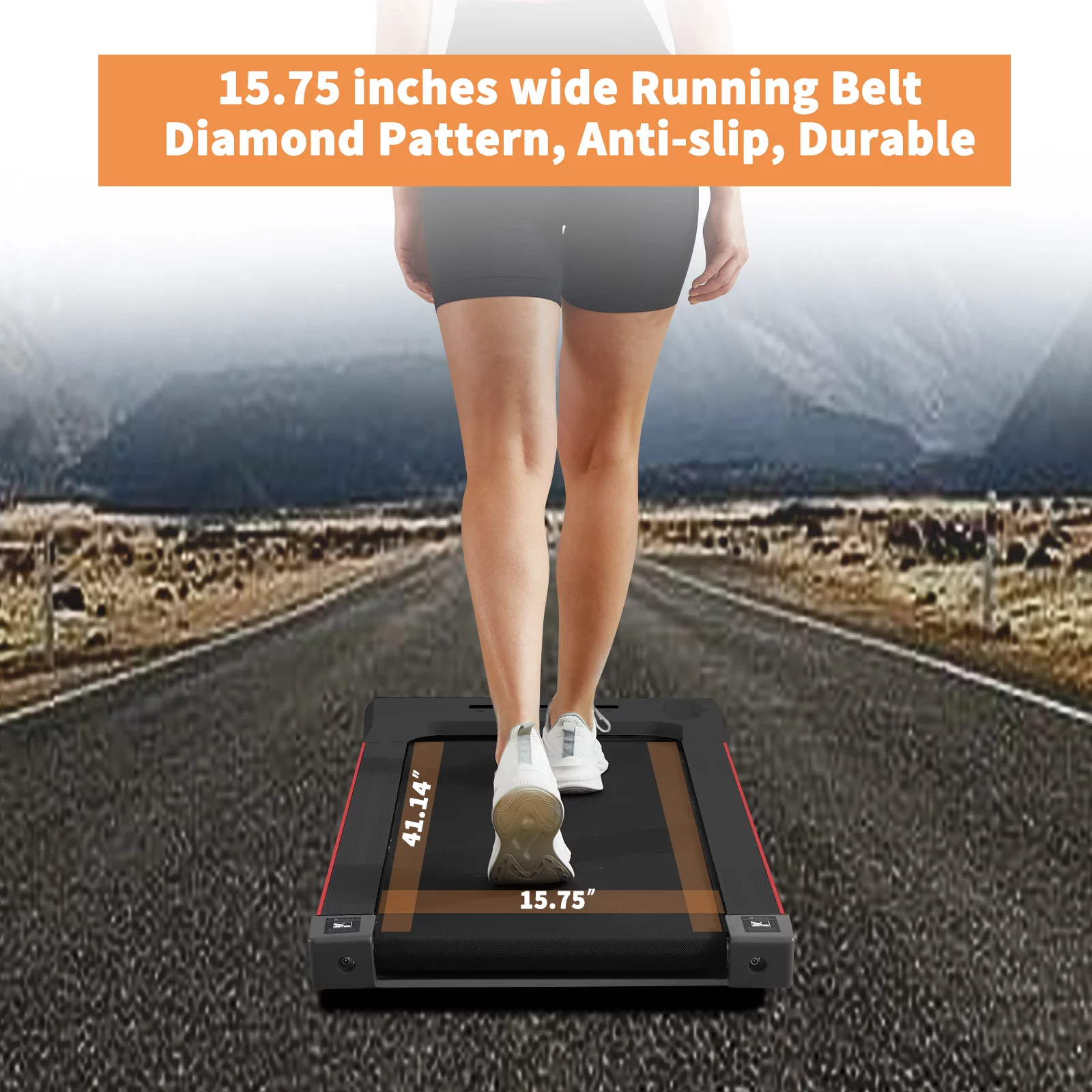 GOYOUTH Under Desk Treadmill with Remote Control, Bluetooth Speaker & LED Display Perfect for Home Gym or Office - Womvr