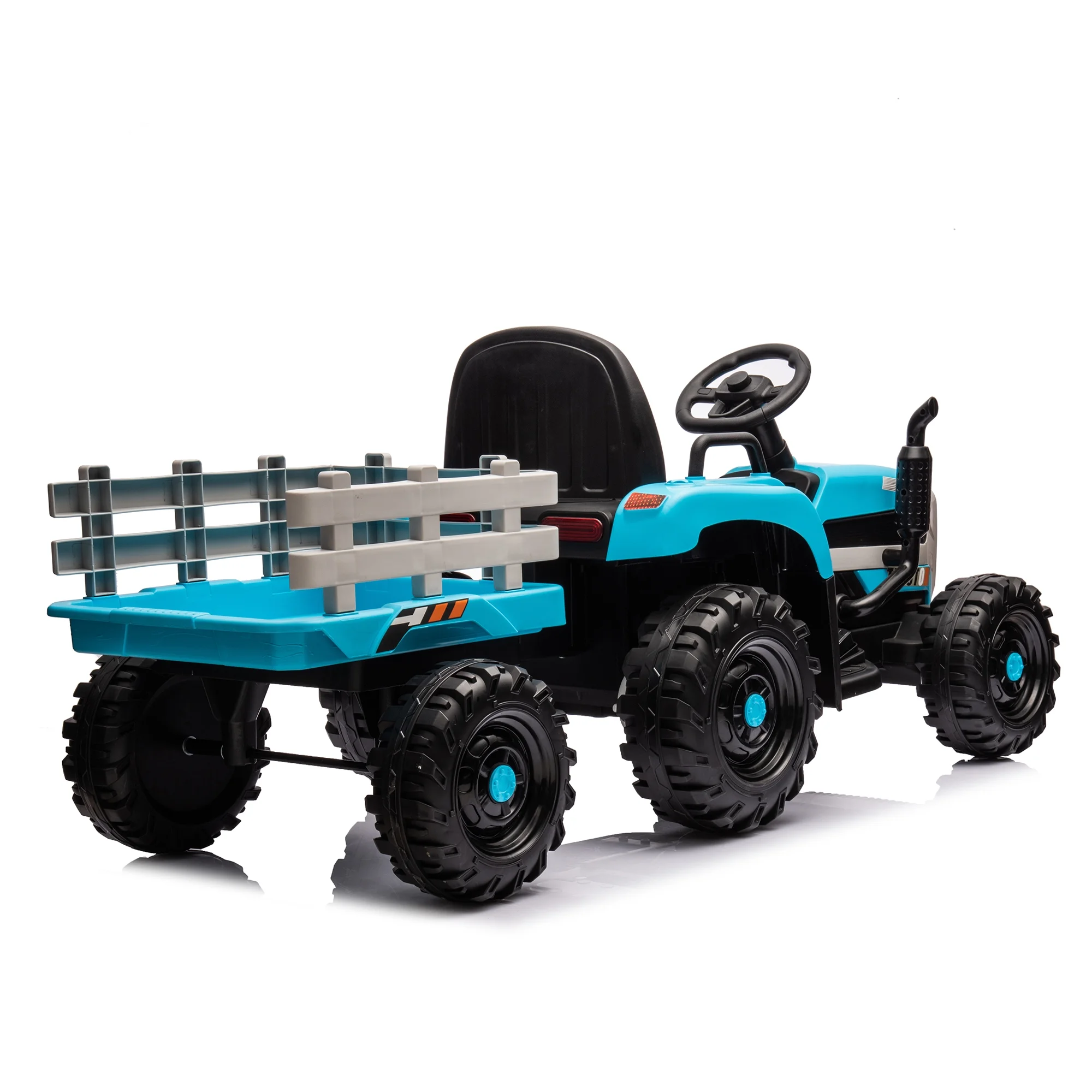 HNH 24V Ride on Toy,Kids Ride On Tractor with Trailer & Remote,Electric Car Toy with Bluetooth - Womvr