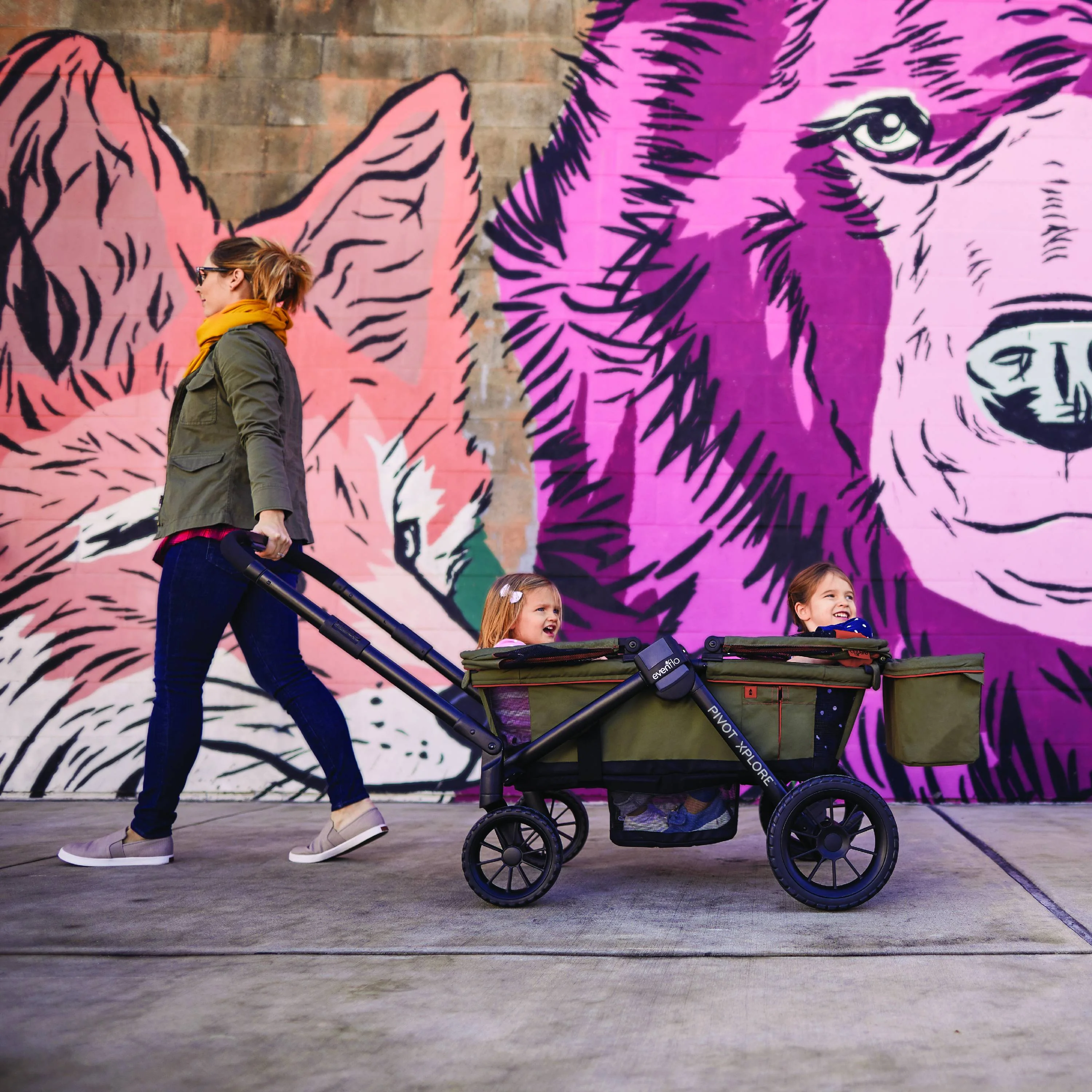 Evenflo Pivot Xplore All Terrain Stroller Wagon, Adventurer, Unisex, 6 Months - 5 Years - Womvr