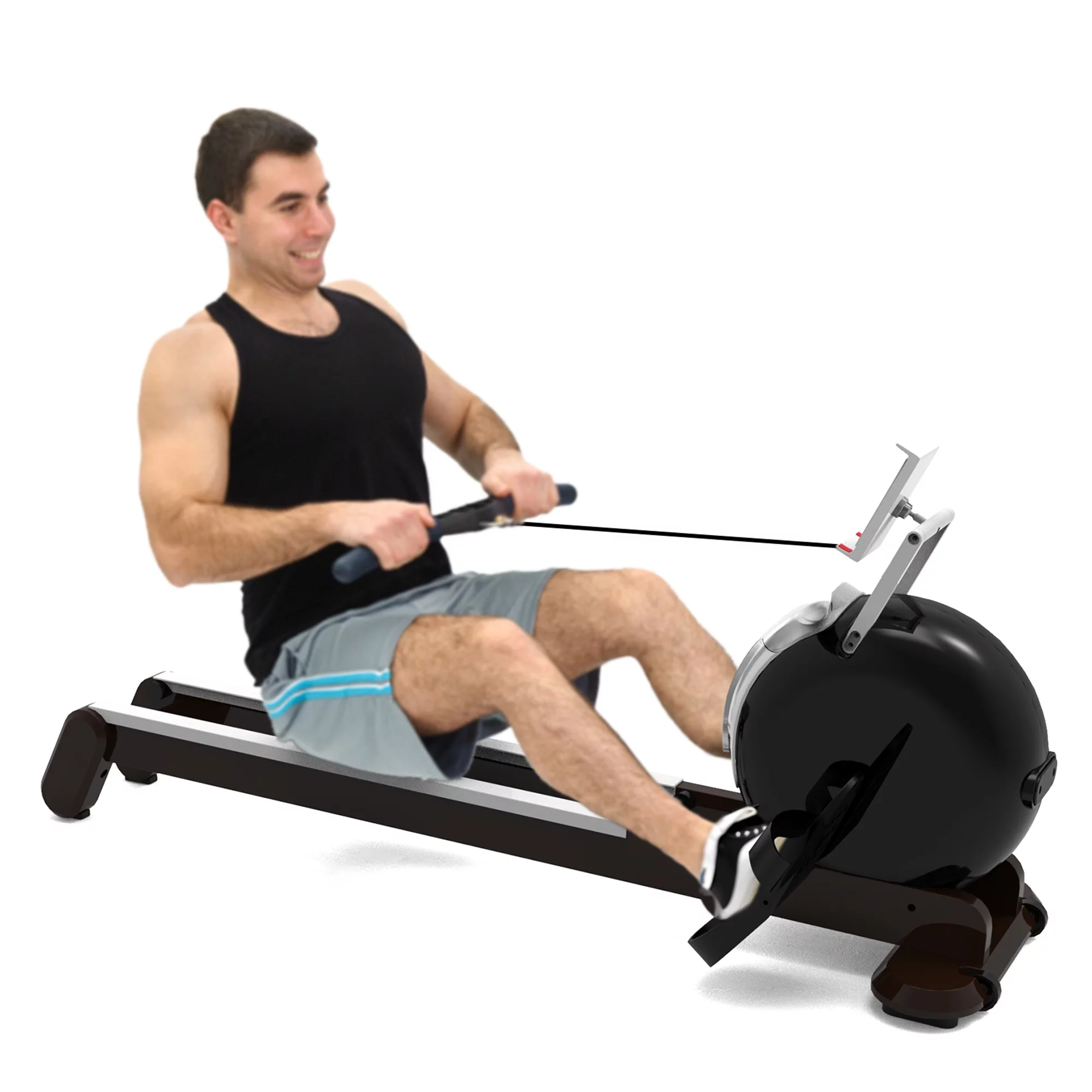 Resenkos Smart Magnetic Rowing Machine for Home Use and Cardio Training with 32 Levels of Quiet Resistance, LCD Display - Womvr