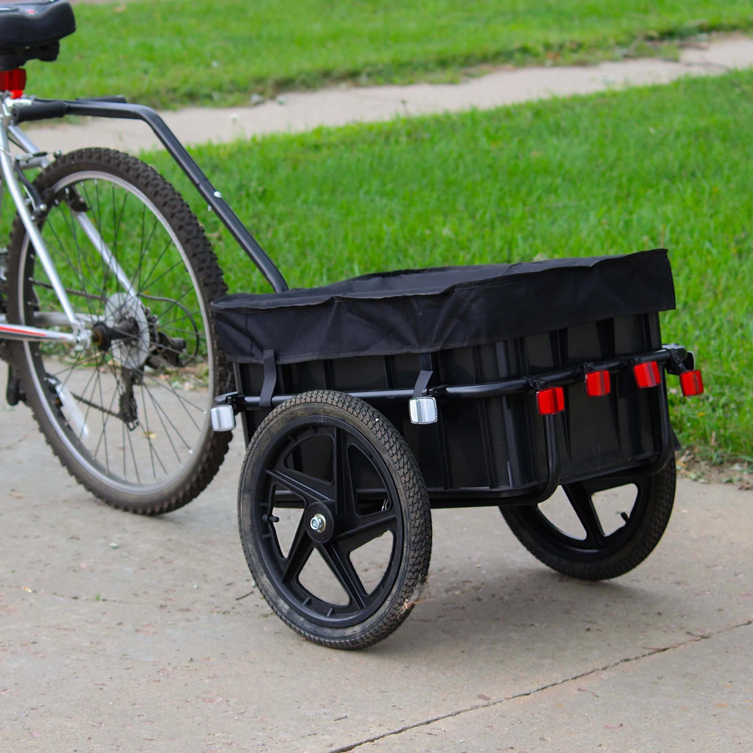 Neature Bike Trailer Utility Cart and Bike Trailer Attachment Kit - 88lb Cap - Womvr