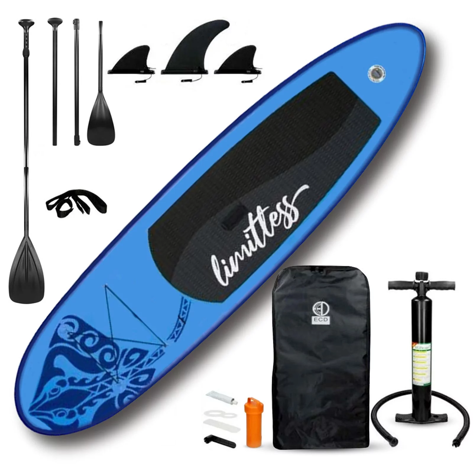 JSP Stand Up Inflatable Paddle Board 10.5' SUP Blow Up Boat 330 lb Capacity - Womvr