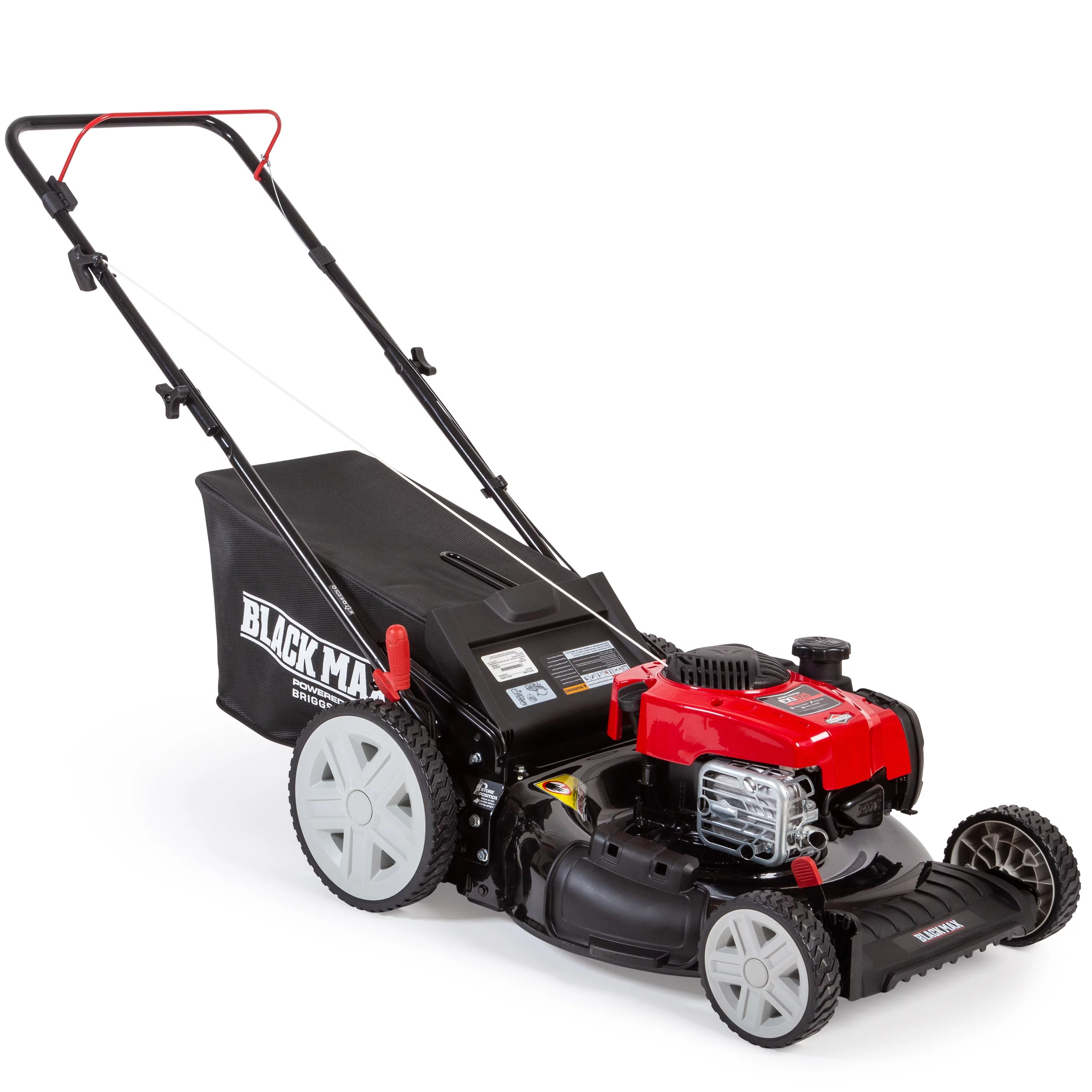 Black Max 21-inch 150cc Gas Push Mower with Mow-N-Stow (Assembled Weight 57.8 pounds Height 39.6