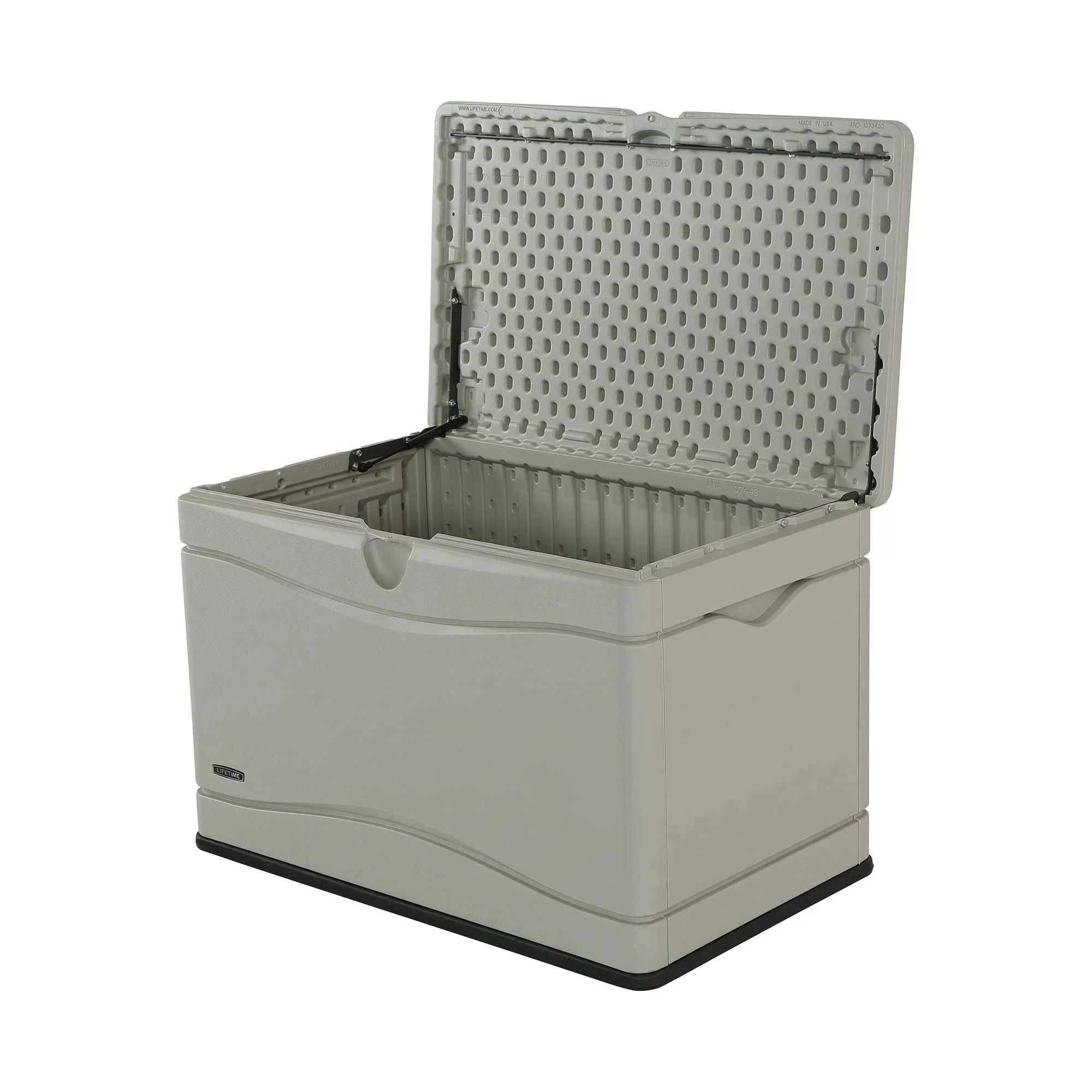 Lifetime Heavy-Duty 80 Gallon Plastic Deck Box, Beige - Womvr