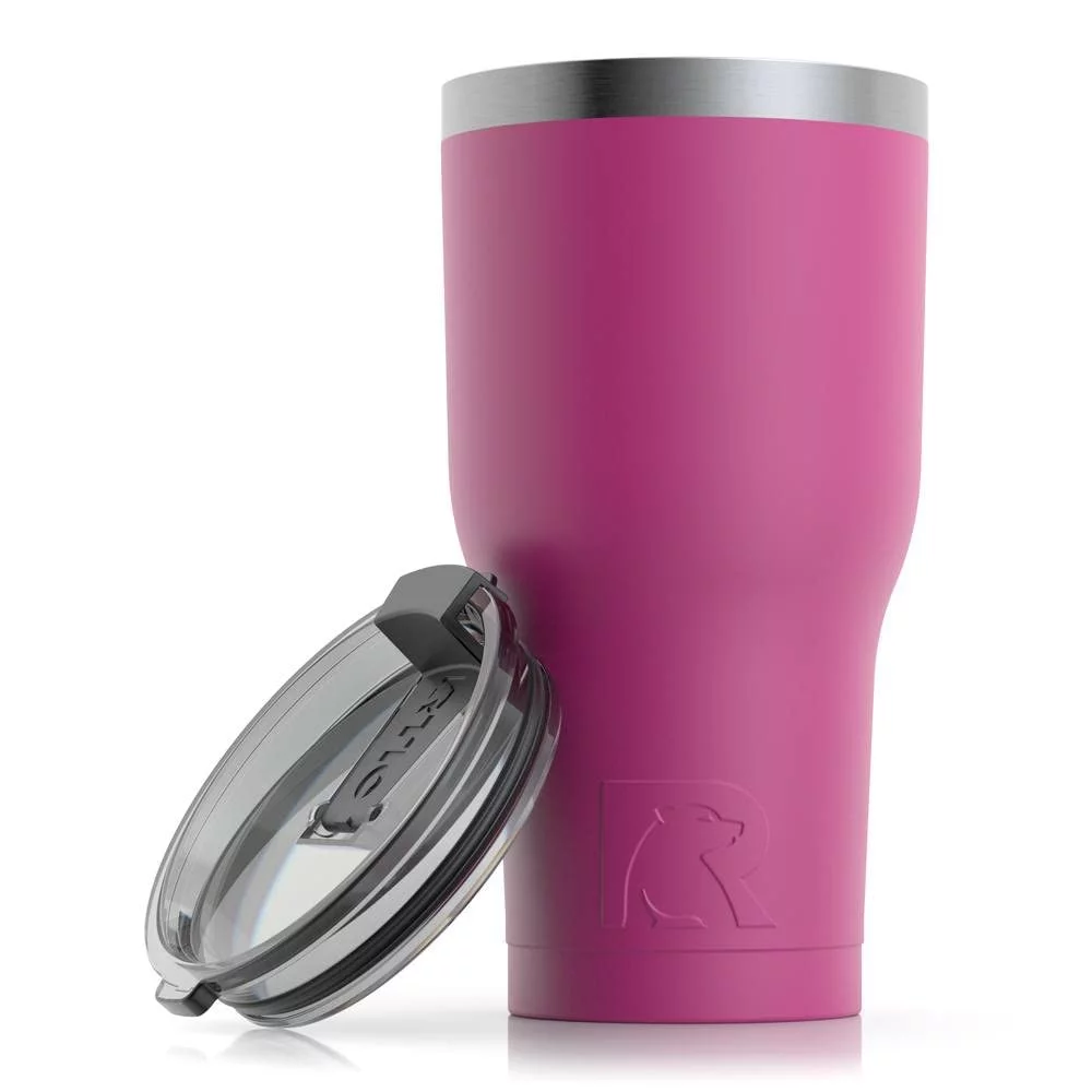 RTIC 30 OZ Insulated Tumbler Stainless Steel Coffee Travel Mug with Lid, Spill Proof, Hot Beverage and Cold, Portable Thermal Cup for Car, Camping, Deep Harbor - Womvr