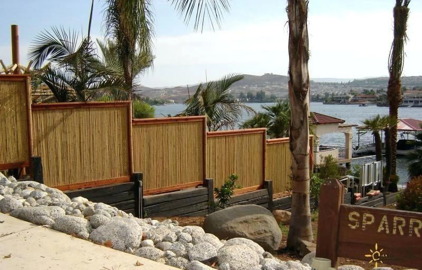 Backyard X-Scapes Natural Bamboo Fencing Garden Screen Rolled Fence Panel 3/4