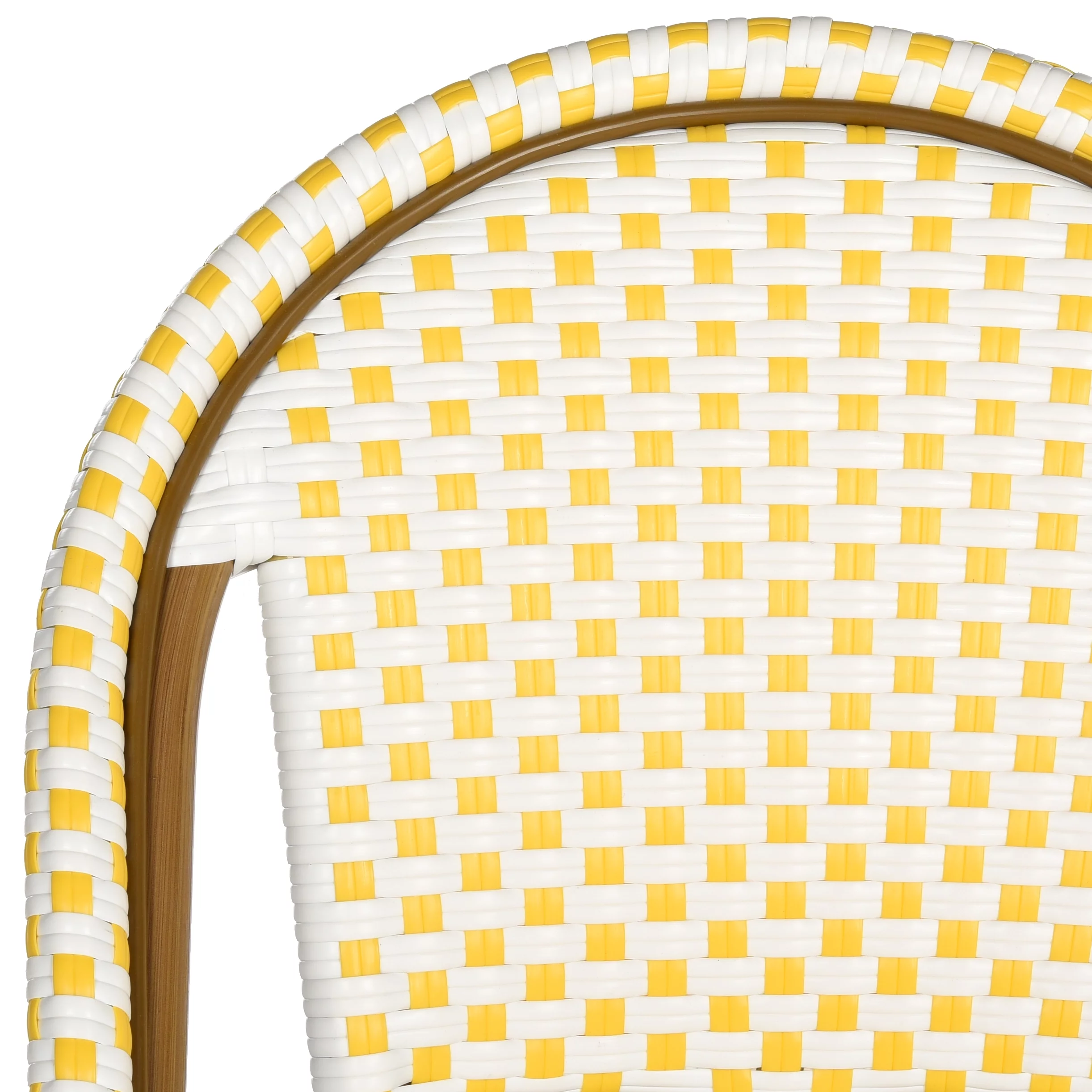 SAFAVIEH Salcha Outdoor French Bistro Side Chair, Blue/White, Set of 2 - Womvr