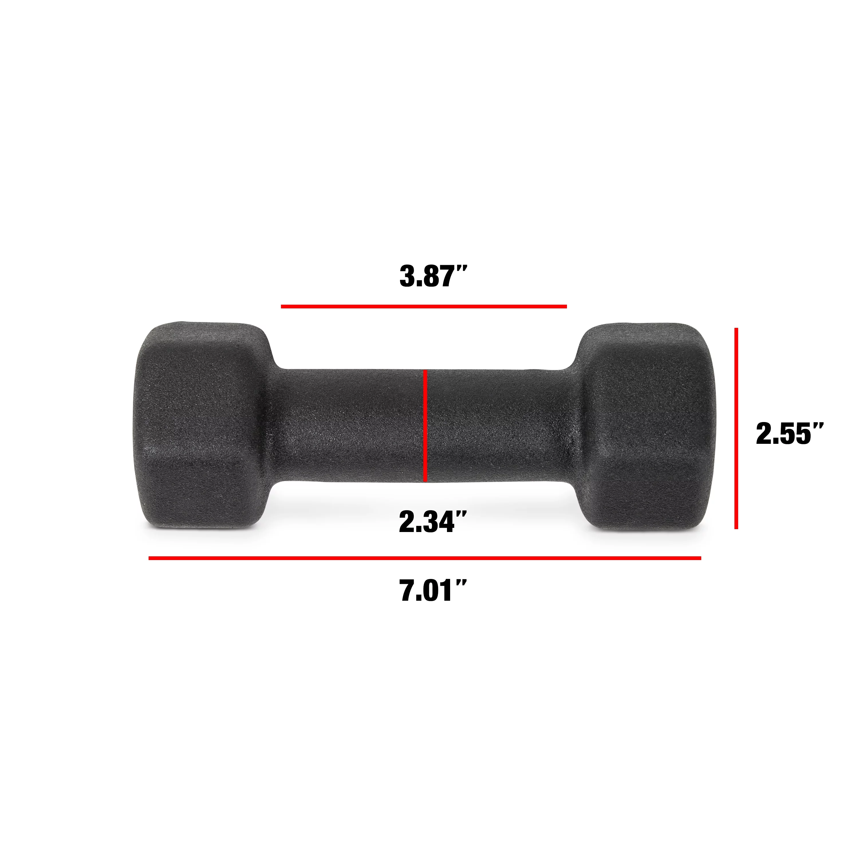 CAP Barbell, 15lb Black Neoprene Dumbbell, Pair - Womvr