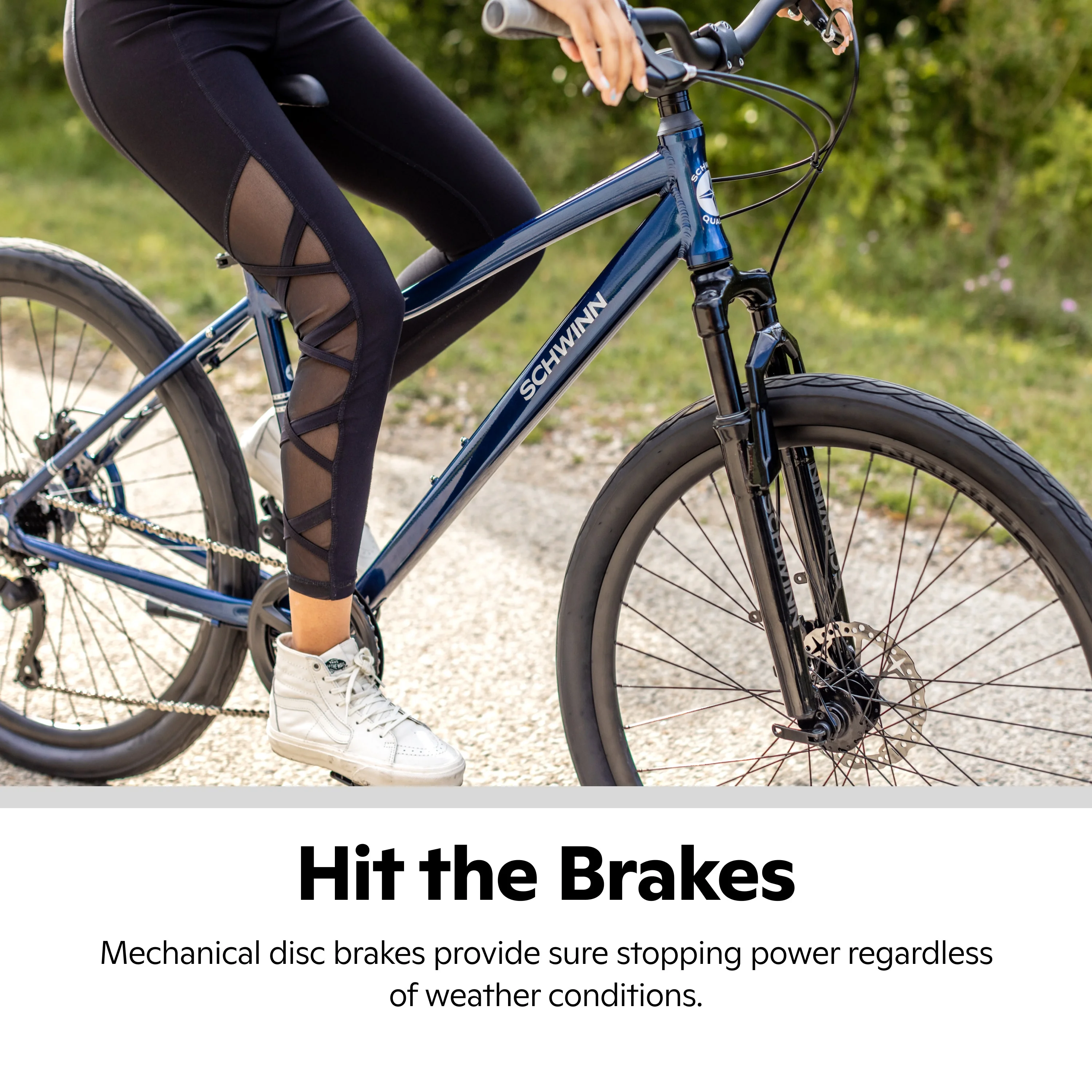 Schwinn Junction 27.5 inch Mens Hybrid Bike, 7 Speed Adult Bicycle, Navy - Womvr