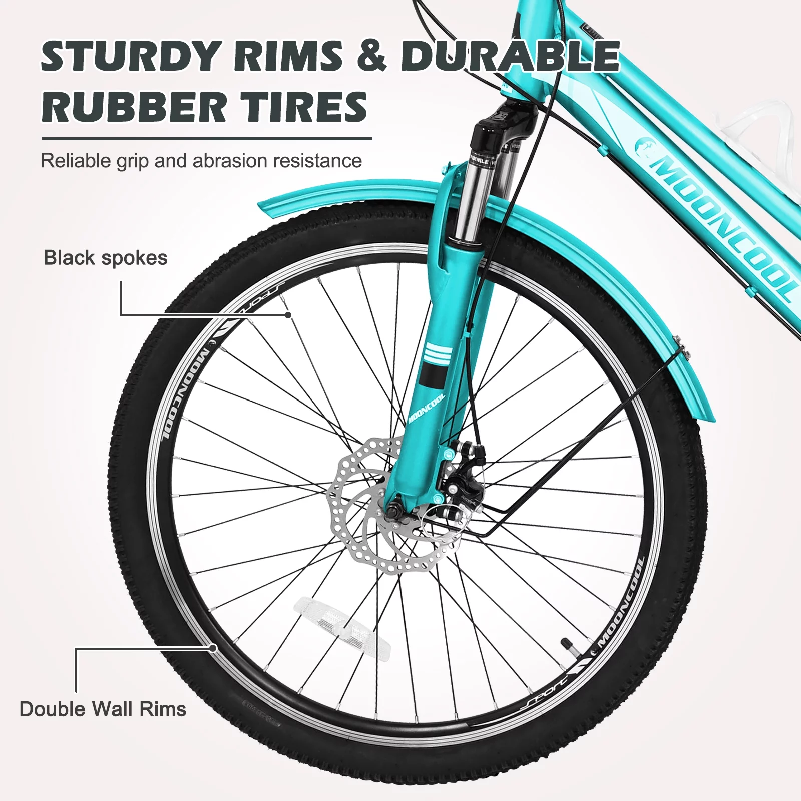 Docred Adult Tricycle, 7 Speed Three Wheel Mountain Bike, 24/26/27.5 inch Adults Trikes ,Load capacity 420 lbs - Womvr