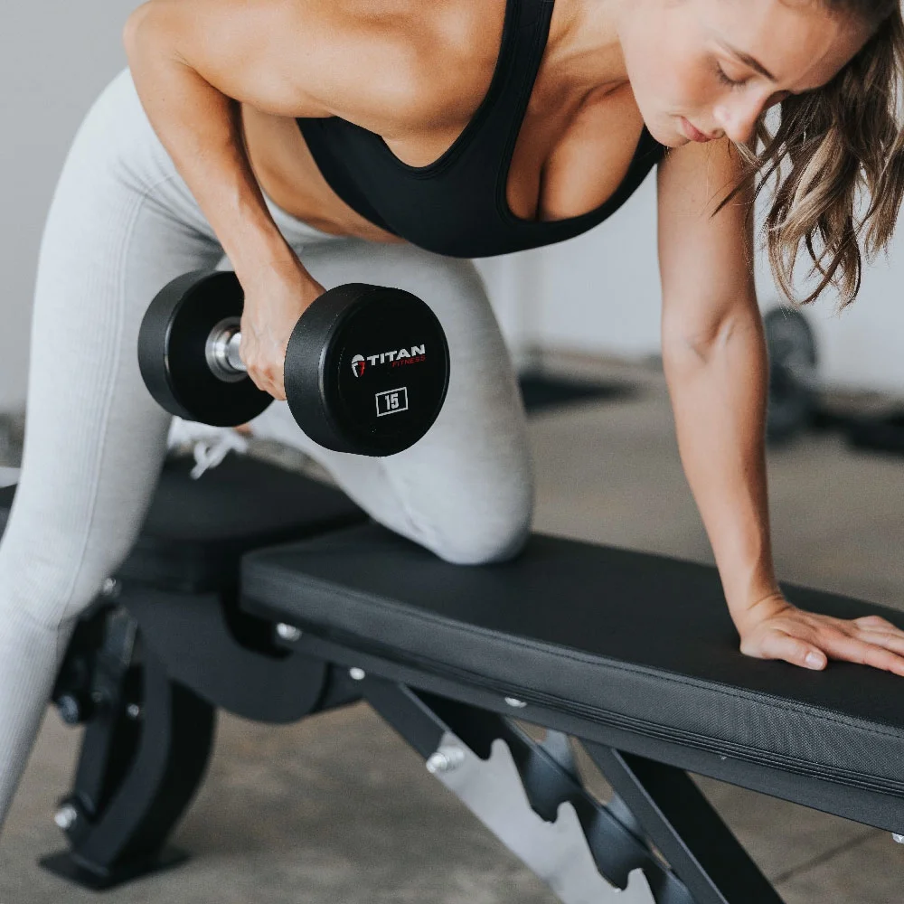 Titan Fitness 25 lb. Pair Round Urethane Dumbbells - Womvr