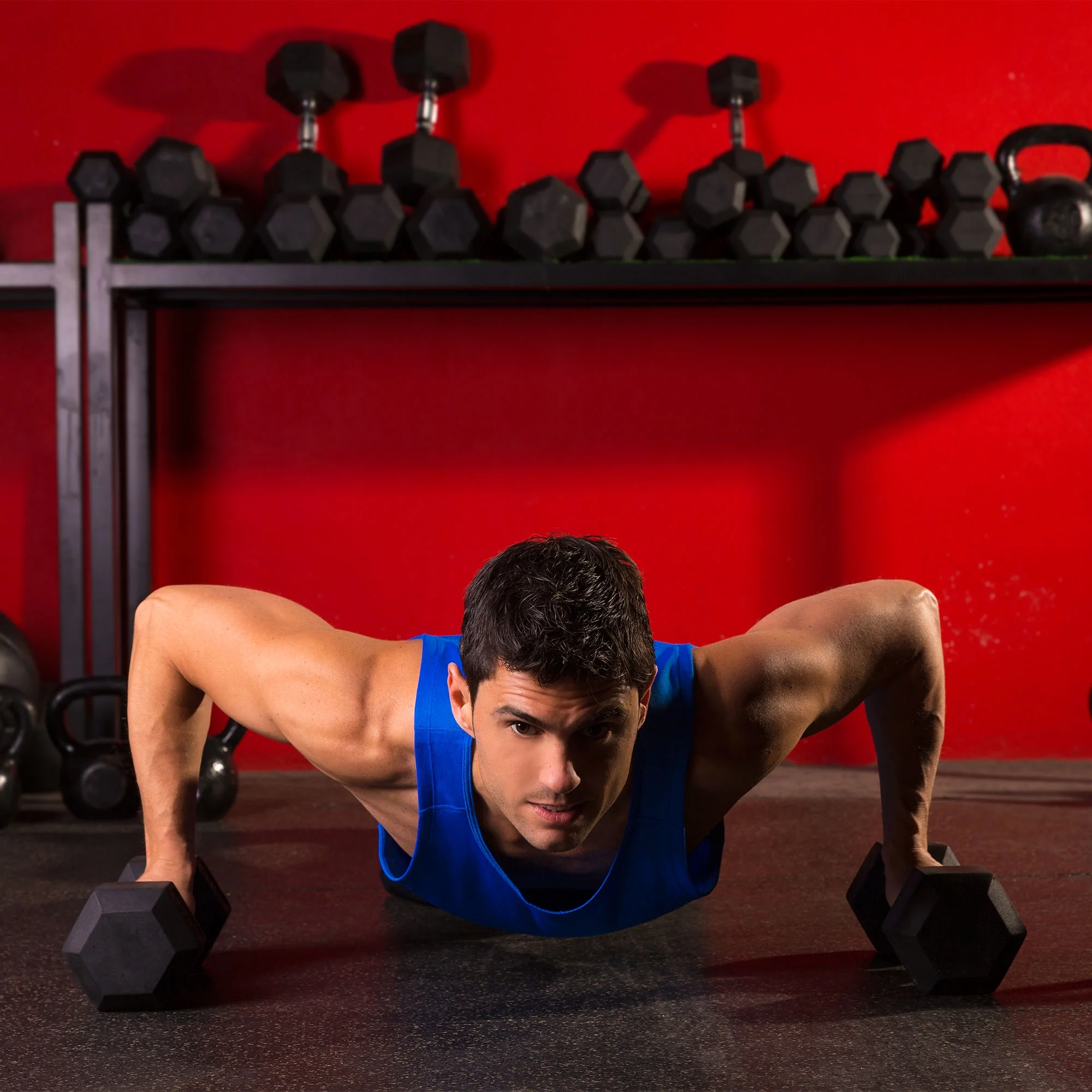 HolaHatha 5, 10, 15, 20 and 25 Pound Hexagonal Dumbbell Weight Set w/Rack - Womvr